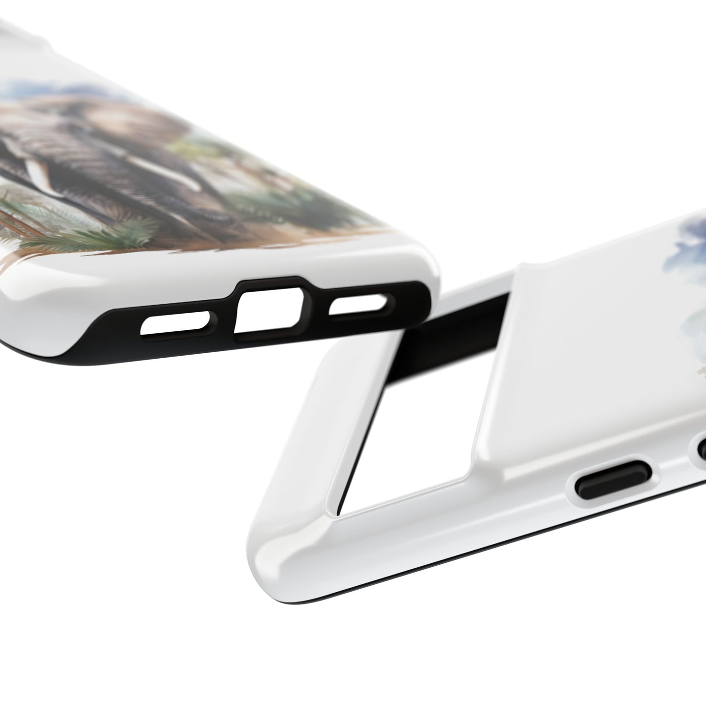 Majestic Watercolor Elephant Mobile Cover – Artistic Wildlife Design