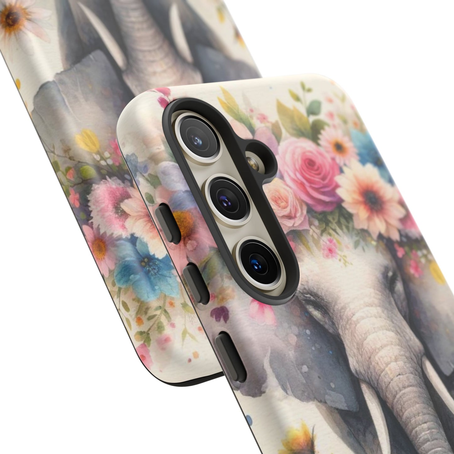 Watercolor Floral Elephant Mobile Cover – Dreamy Artistic Design
