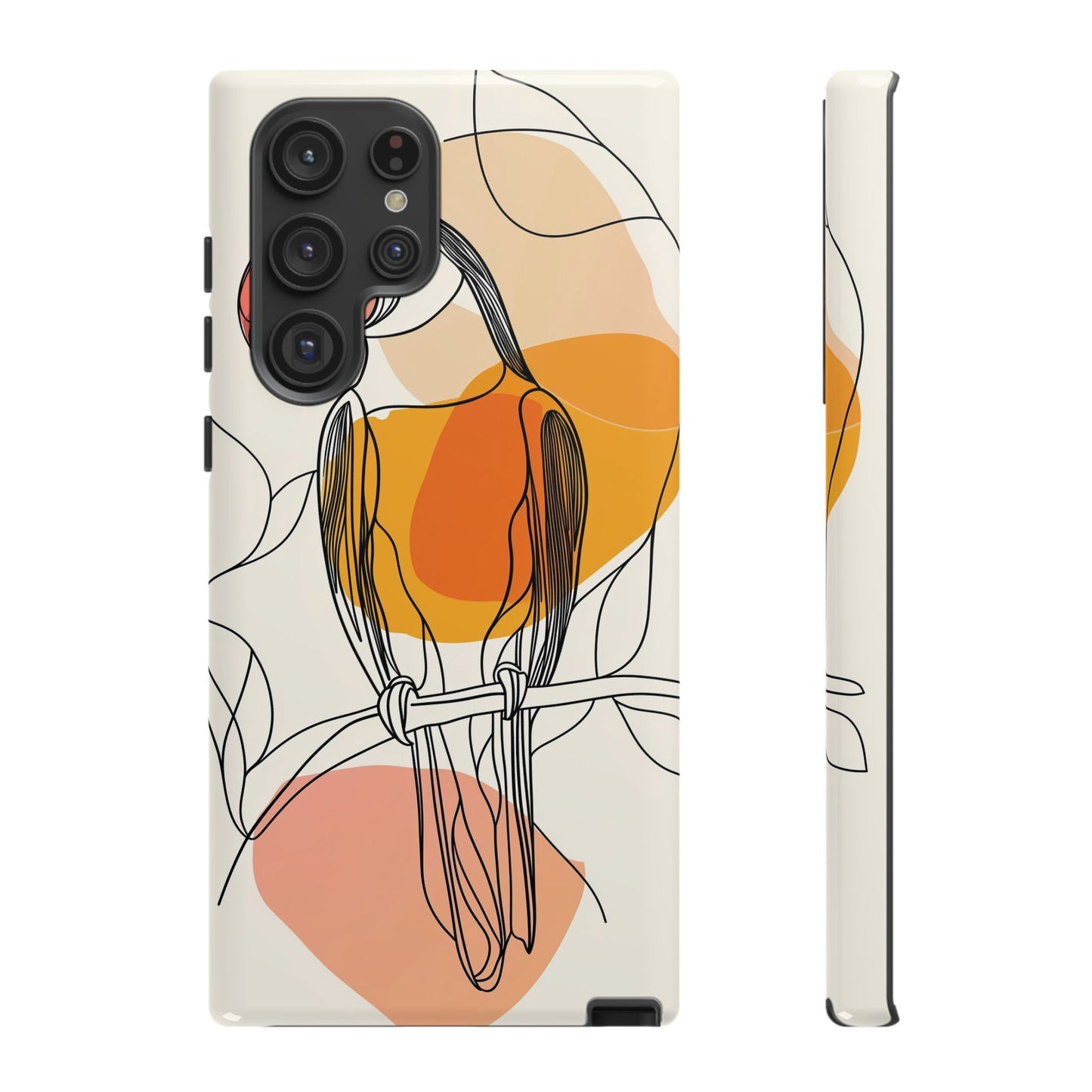 Tropical Lines: Abstract Toucan Art Phone Case for iPhone, Samsung & Pixel