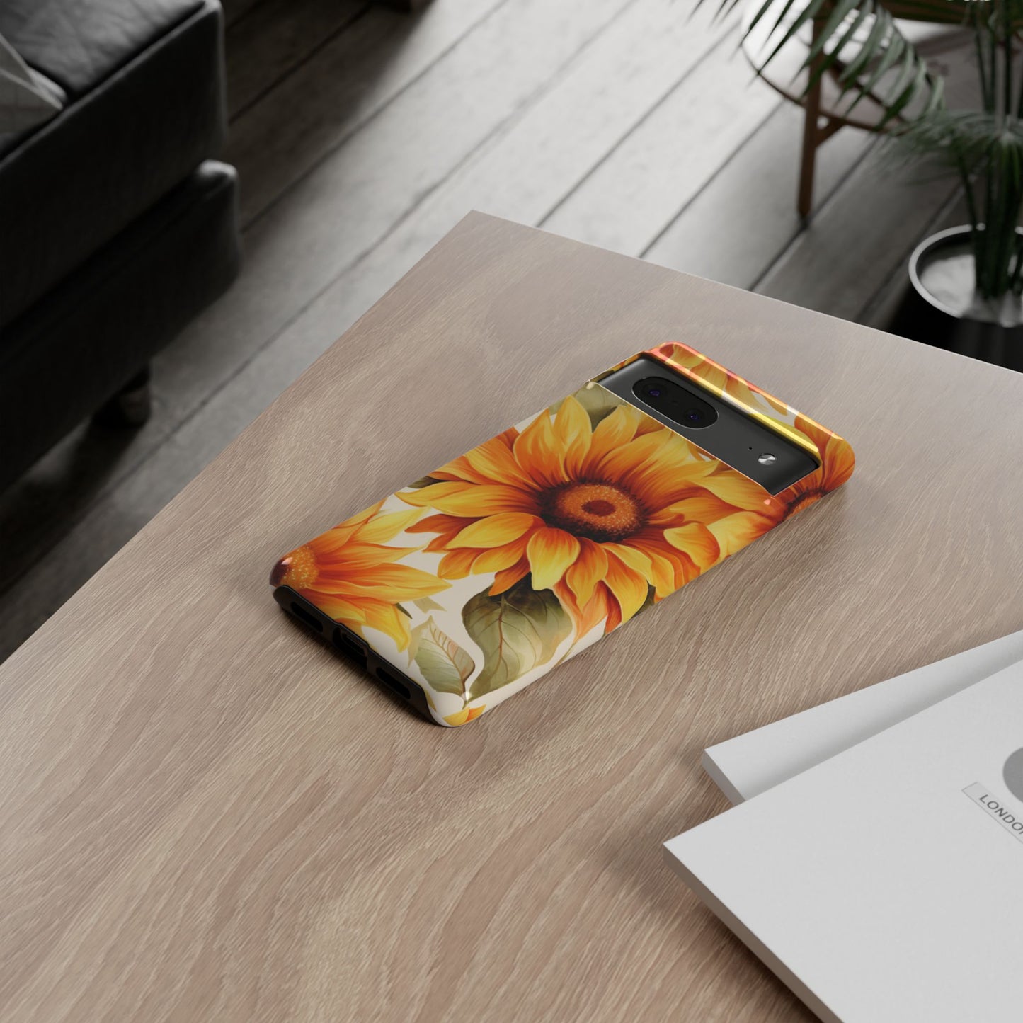 Golden Sunflower Glow Mobile Case – Radiant & Elegant