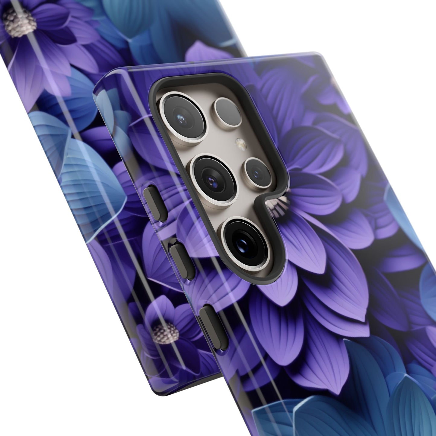 Royal Blue Floral Phone Case – Elegant & Luxurious Design