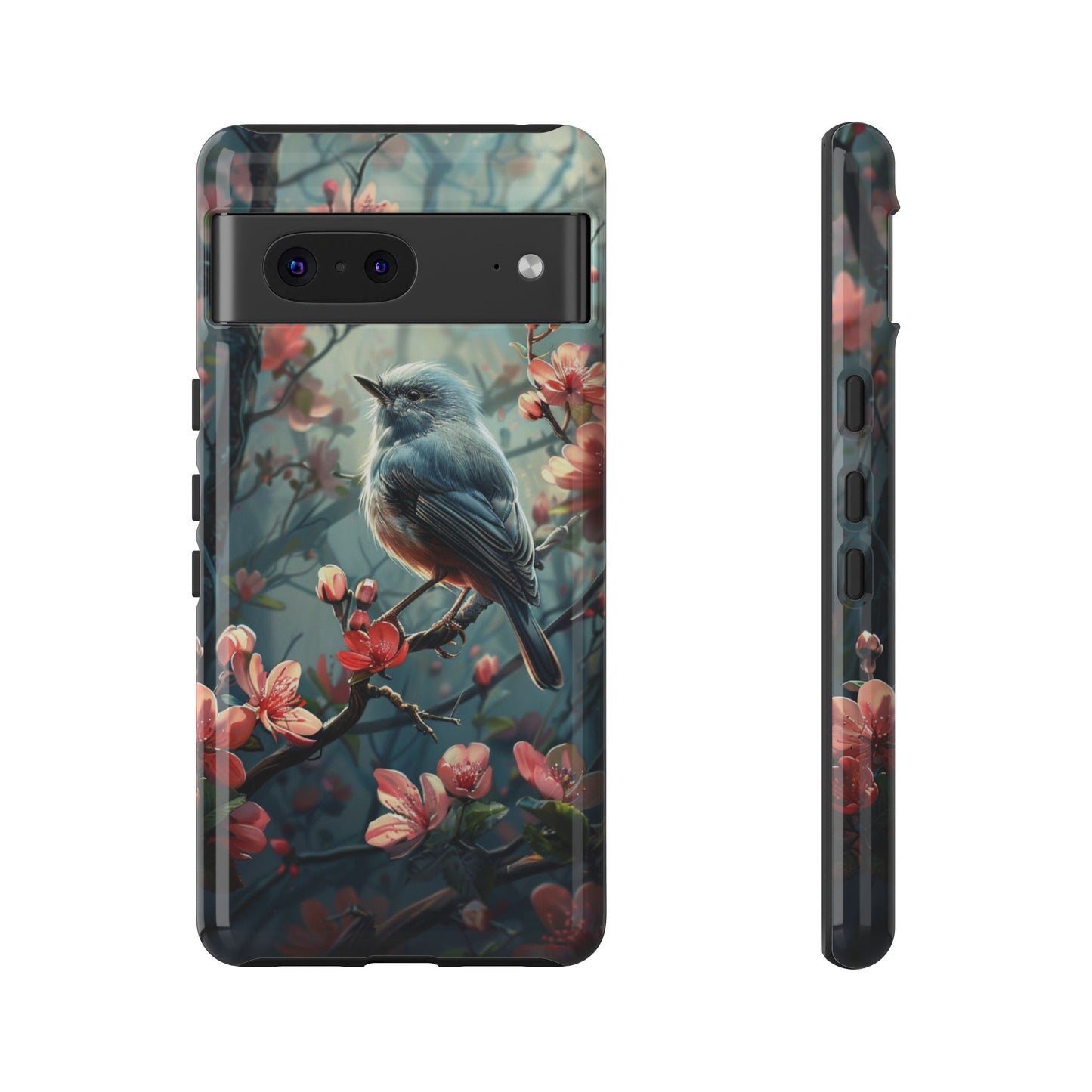 Floral Bird Phone Case β Elegant Nature-Inspired Design for iPhone, Samsung & Google Pixel