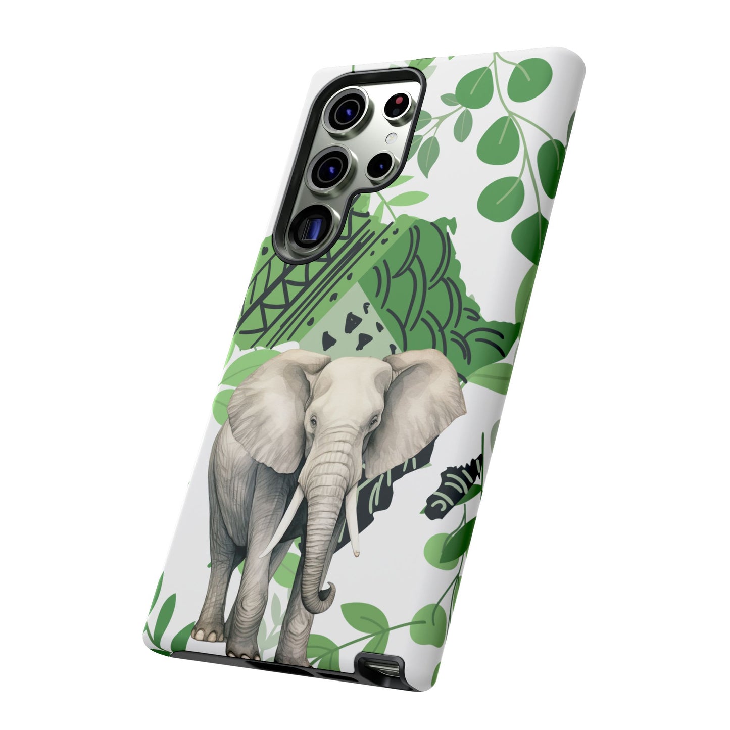 Tropical Elephant Mobile Cover – Nature-Inspired Boho Art