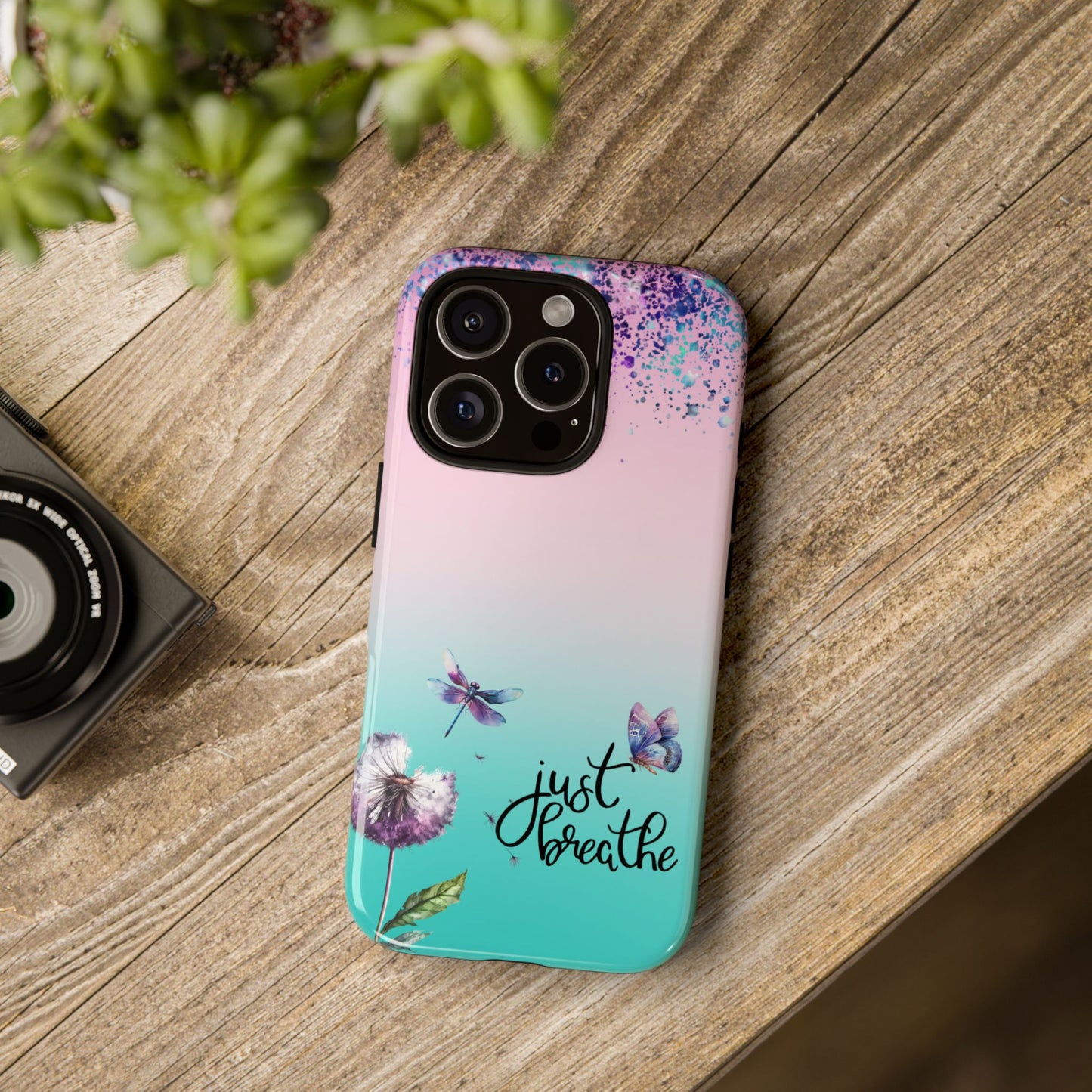 Just Breathe Phone Case - Aesthetic Minimalist Cover for iPhone, Samsung & Google Pixel