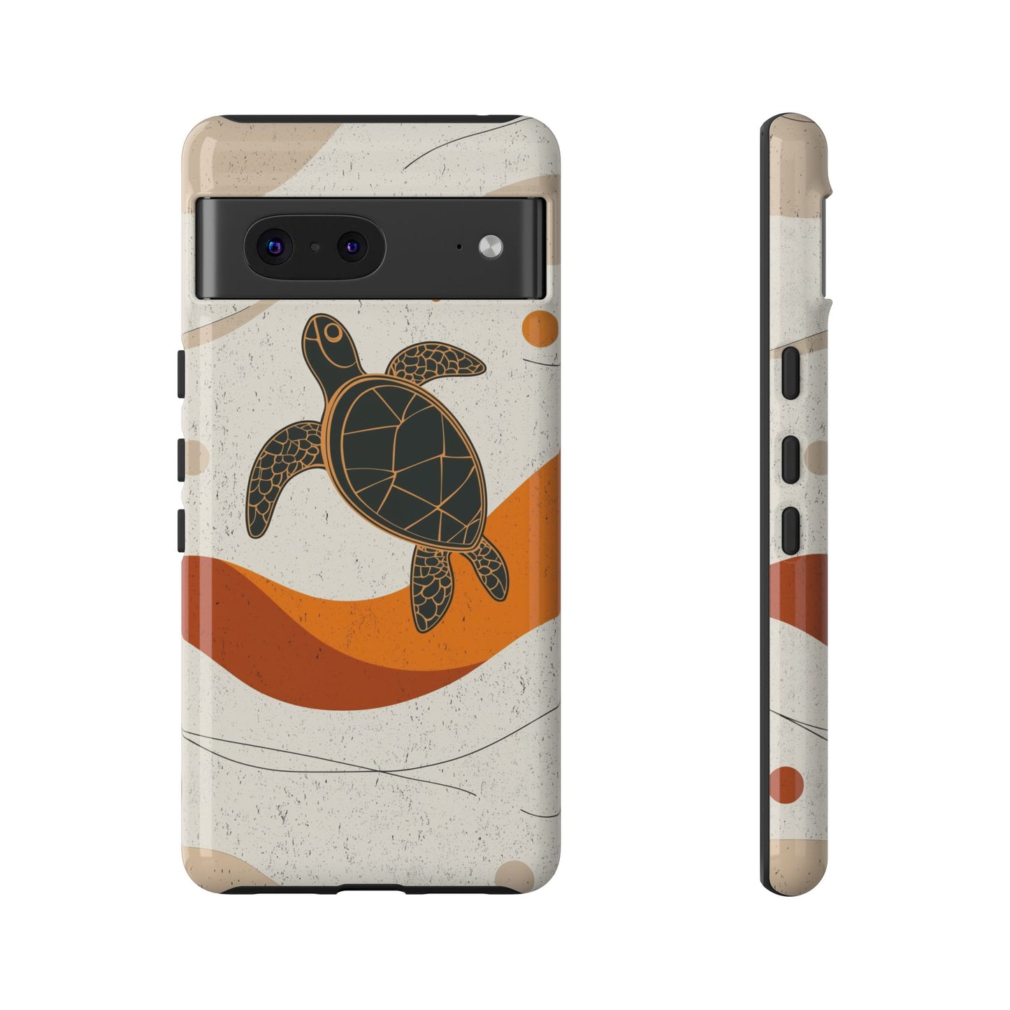 Flow of the Tide: Abstract Turtle Drift Phone Case for iPhone, Samsung & Pixel
