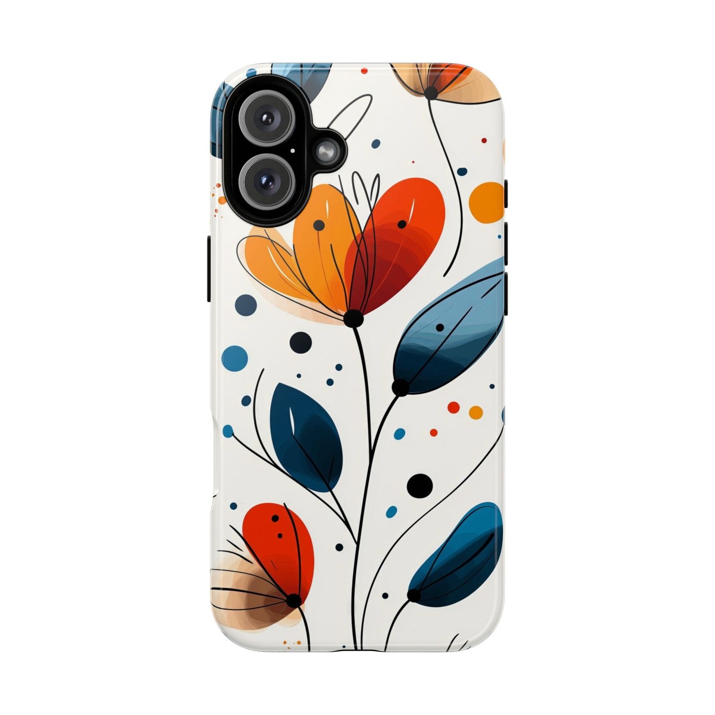 Floral Phone Case for iPhone, Samsung & Pixel | Abstract Colorful Flower Design | Vibrant Botanical Protective Cover
