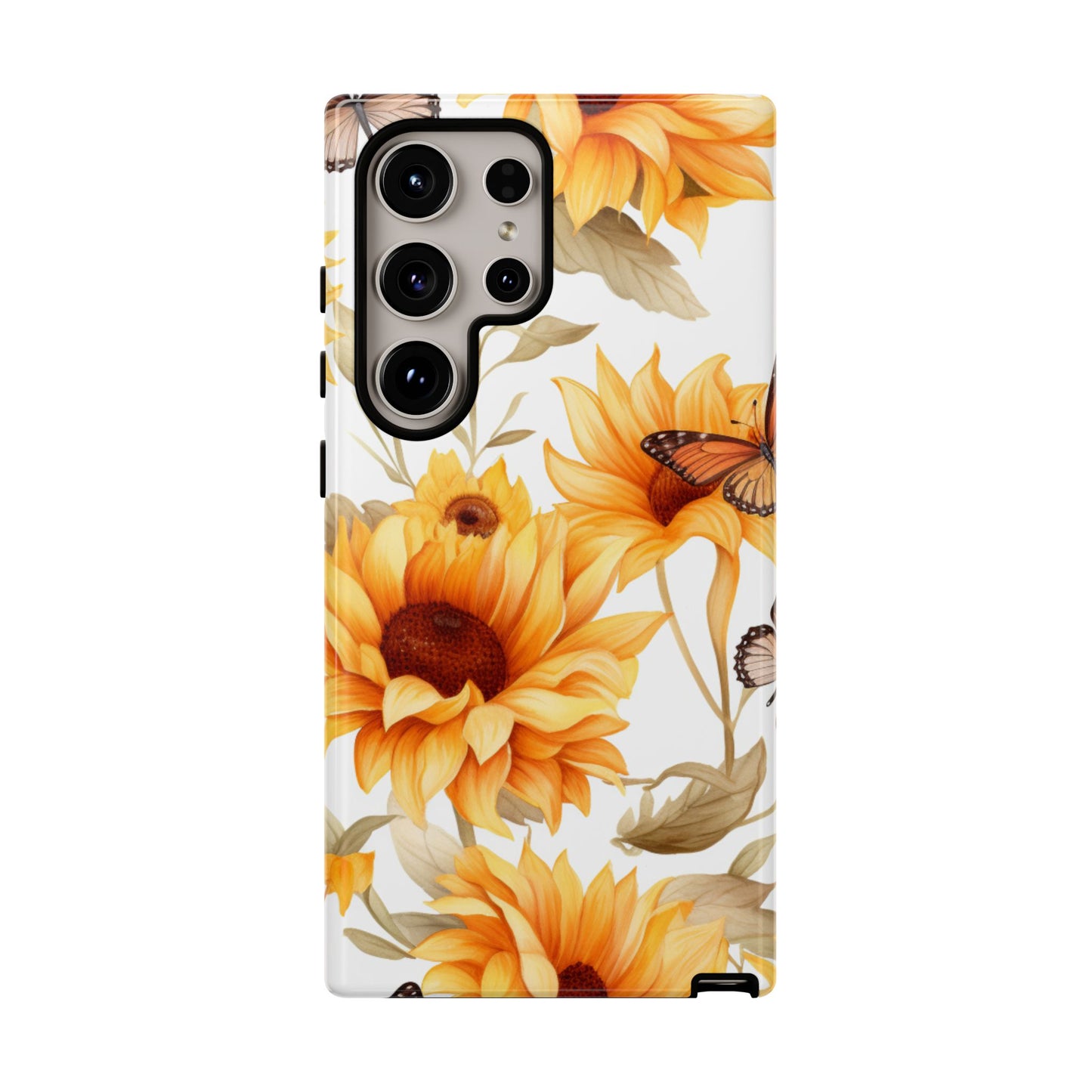 Sunflower & Butterfly Aesthetic Mobile Case – Bright & Nature-Inspired