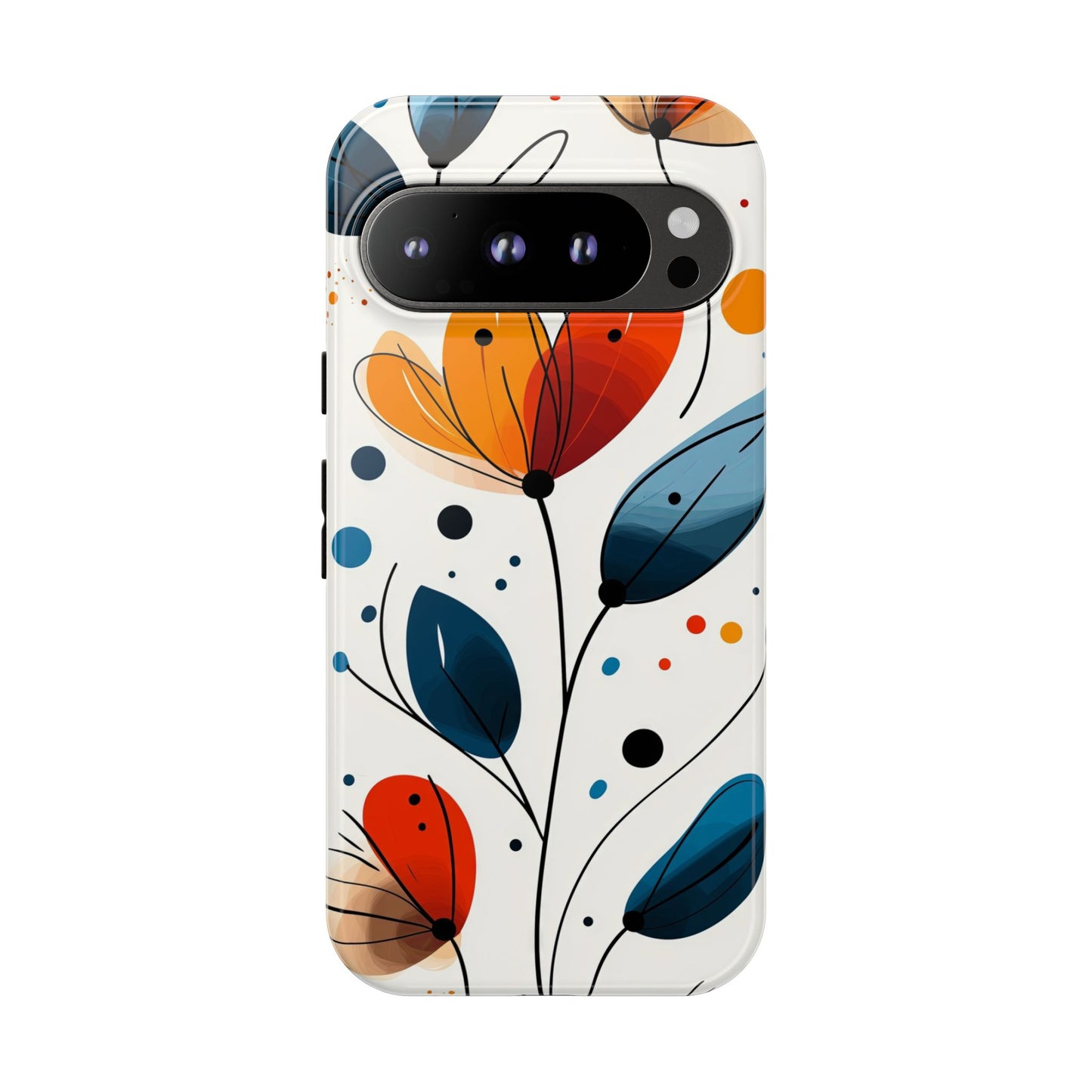 Floral Phone Case for iPhone, Samsung & Pixel | Abstract Colorful Flower Design | Vibrant Botanical Protective Cover