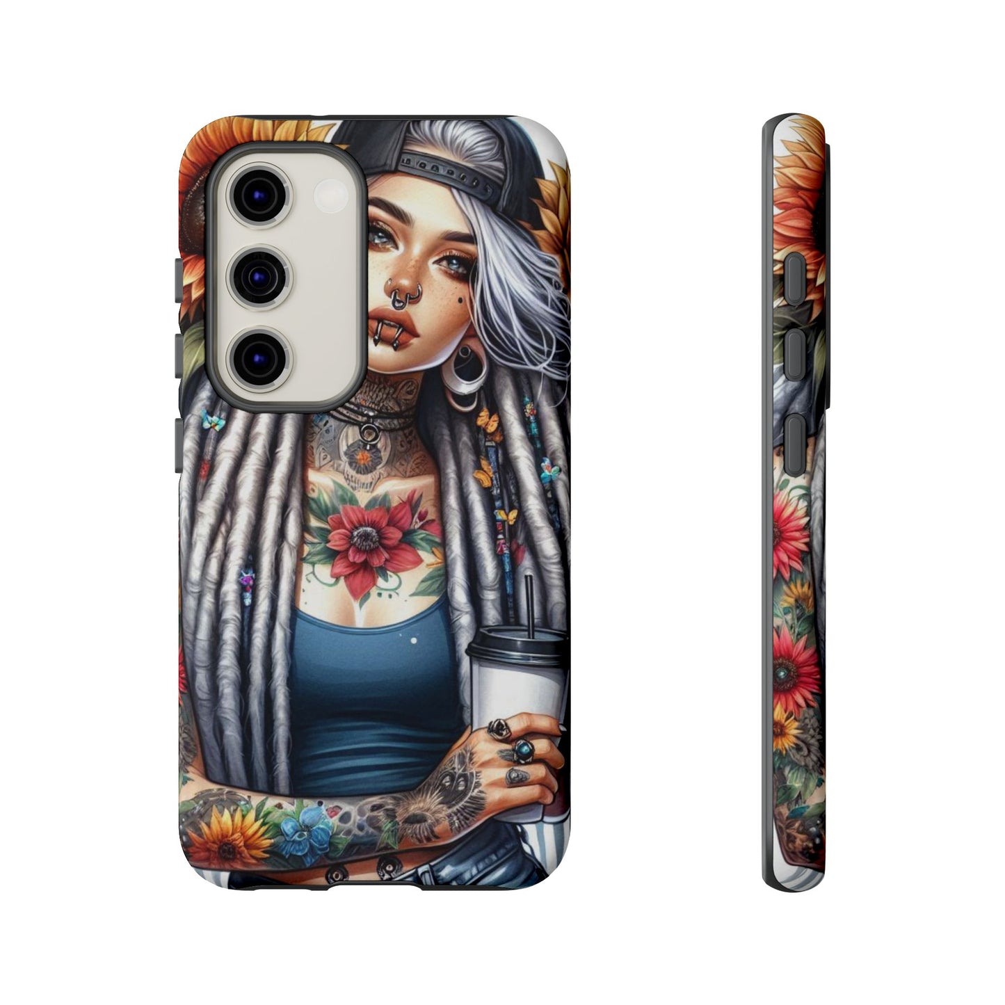 Sunflower Queen – Boho Rebel Tattoo Mobile Cover