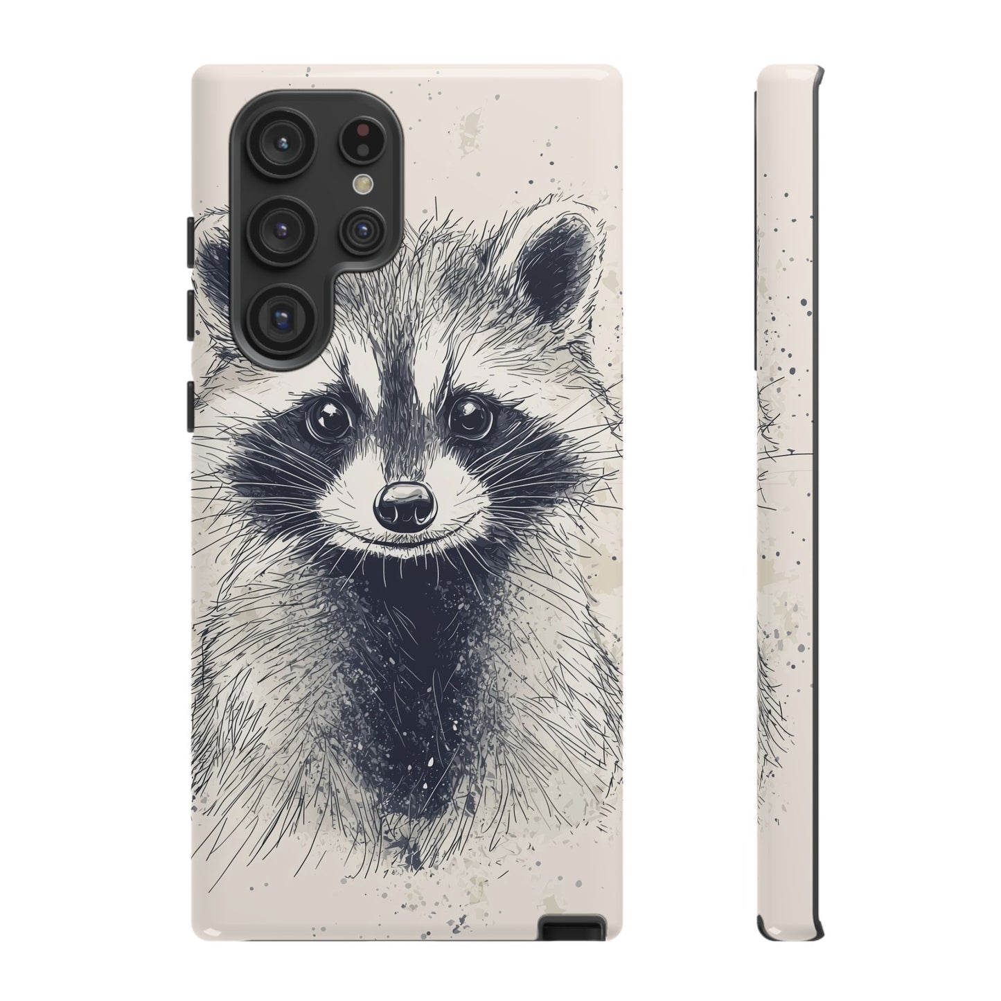 Midnight Mischief: Raccoon Portrait Phone Case for iPhone, Samsung & Pixel