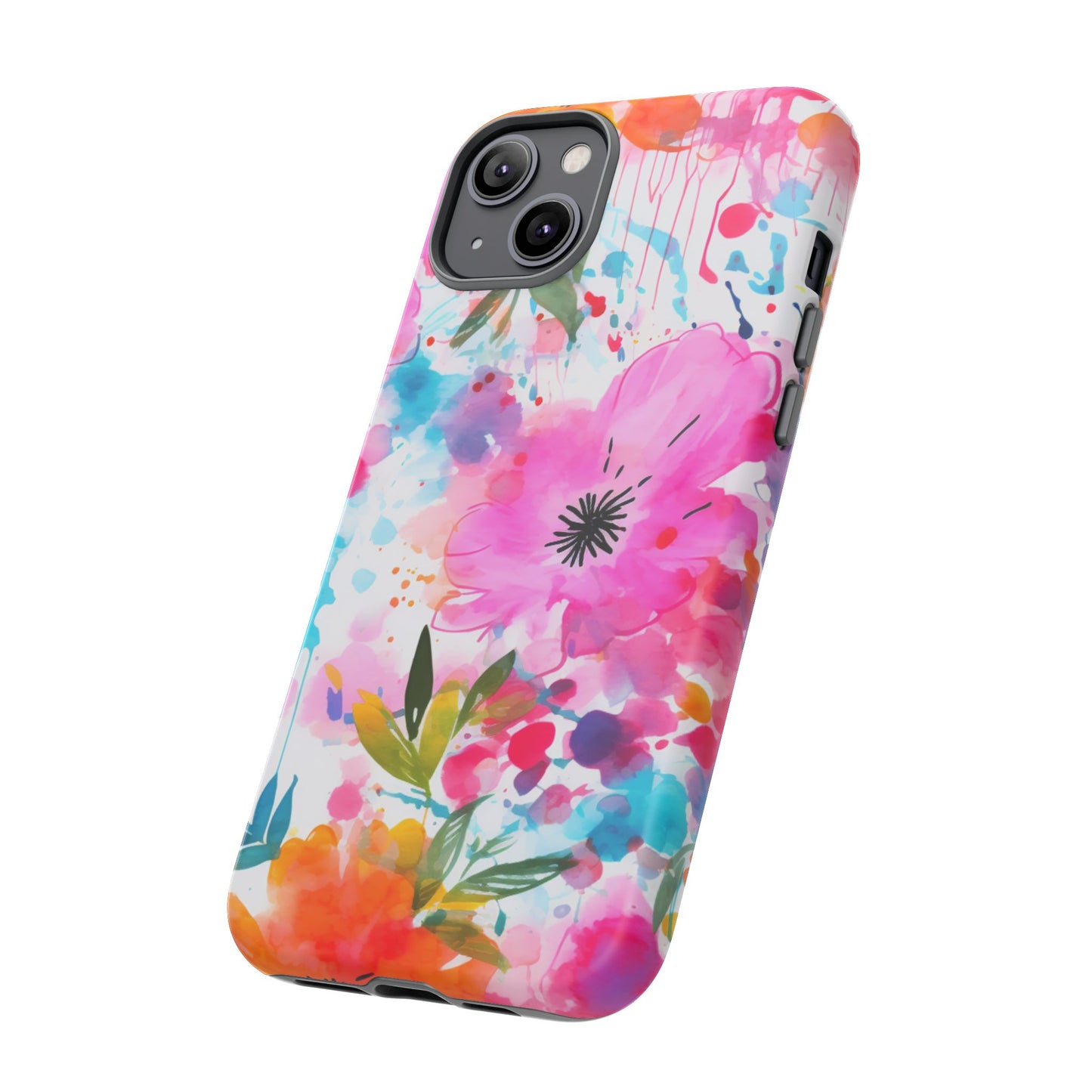 Vibrant Watercolor Floral Phone Case – Artistic & Colorful Design