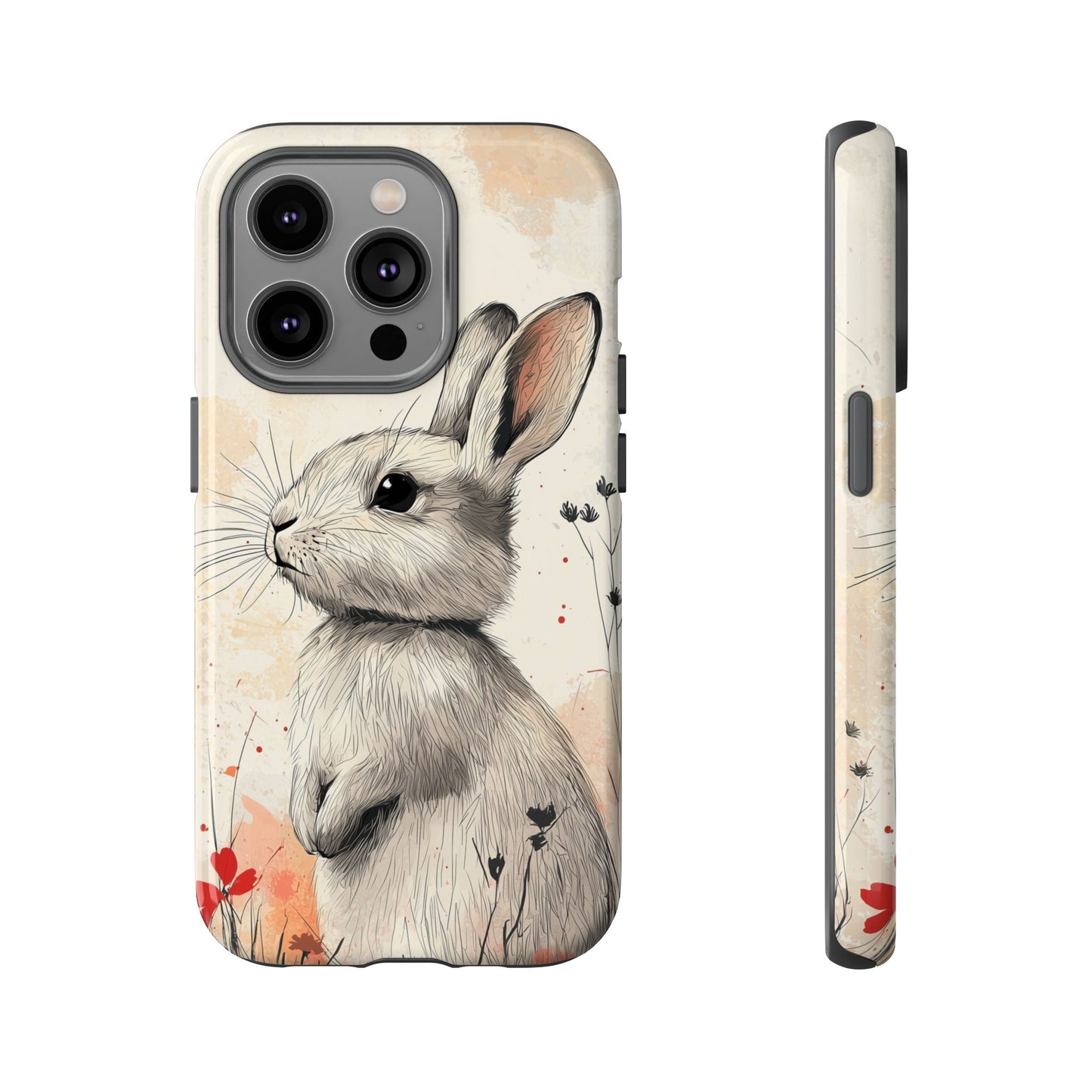 Curious Meadow: Gentle Rabbit Phone Case for iPhone, Samsung & Pixel