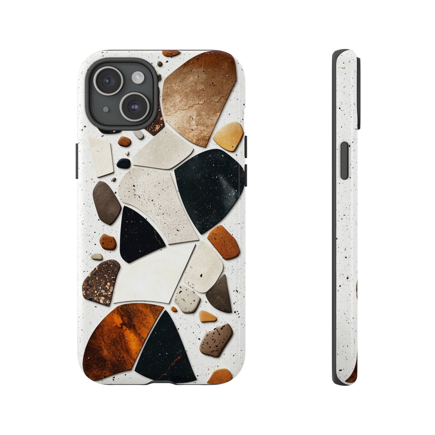 Earthy Terrazzo Abstract Phone Case β Natural & Bold for iPhone, google Pixel & Samsung