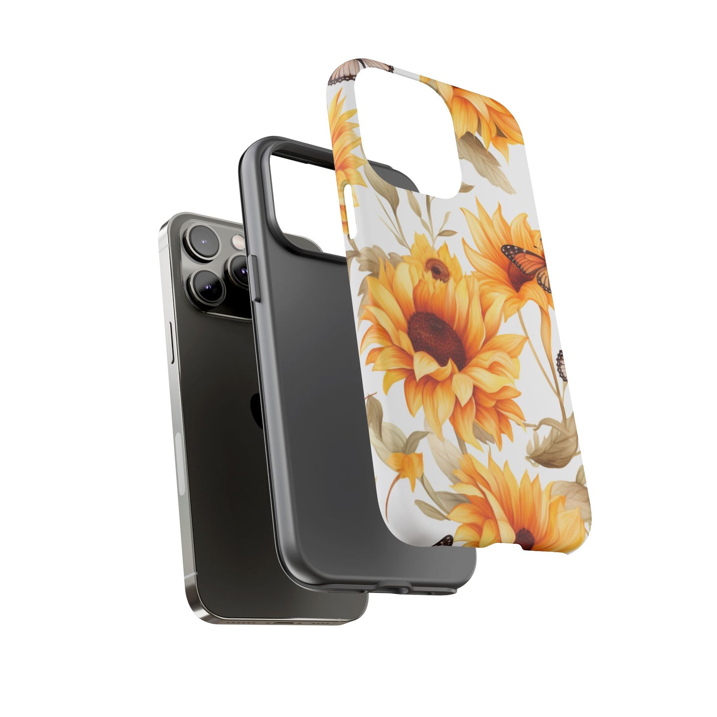 Sunflower & Butterfly Aesthetic Mobile Case – Bright & Nature-Inspired