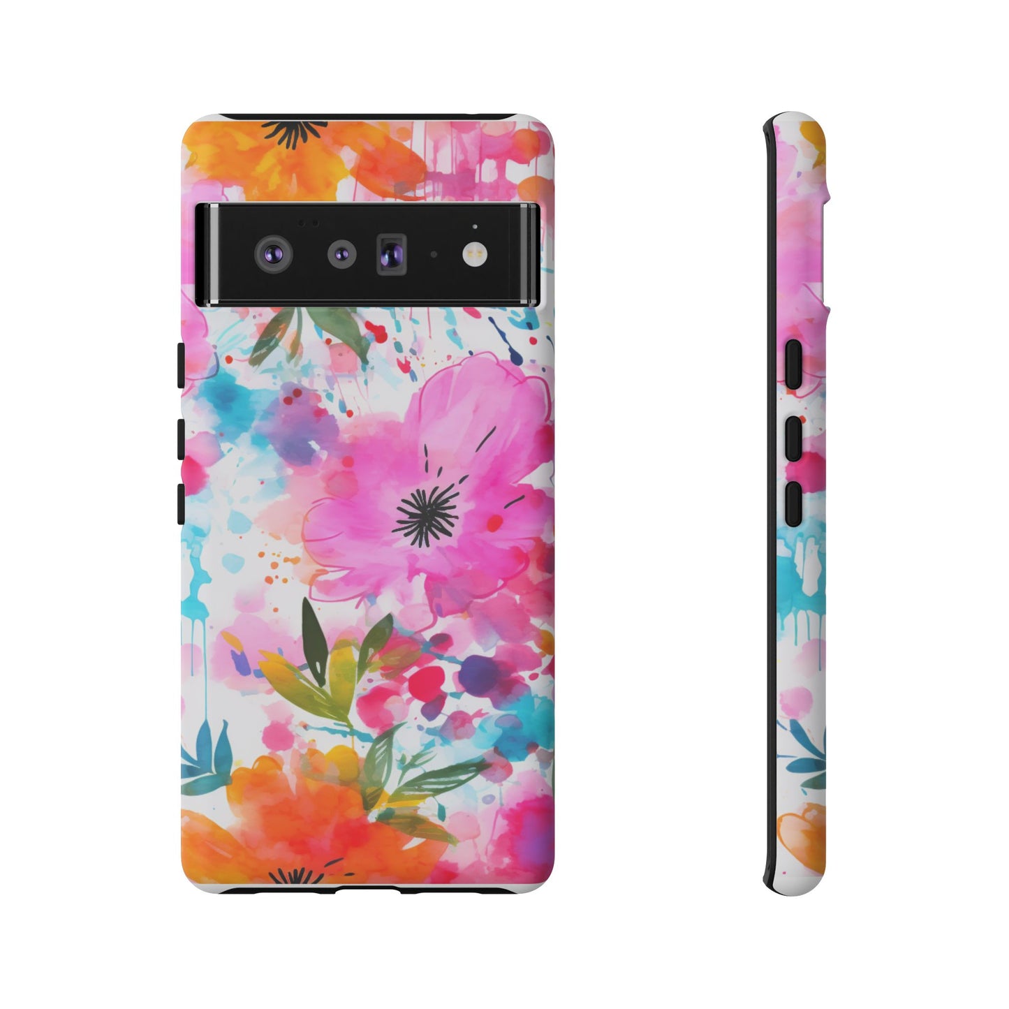 Vibrant Watercolor Floral Phone Case – Artistic & Colorful Design