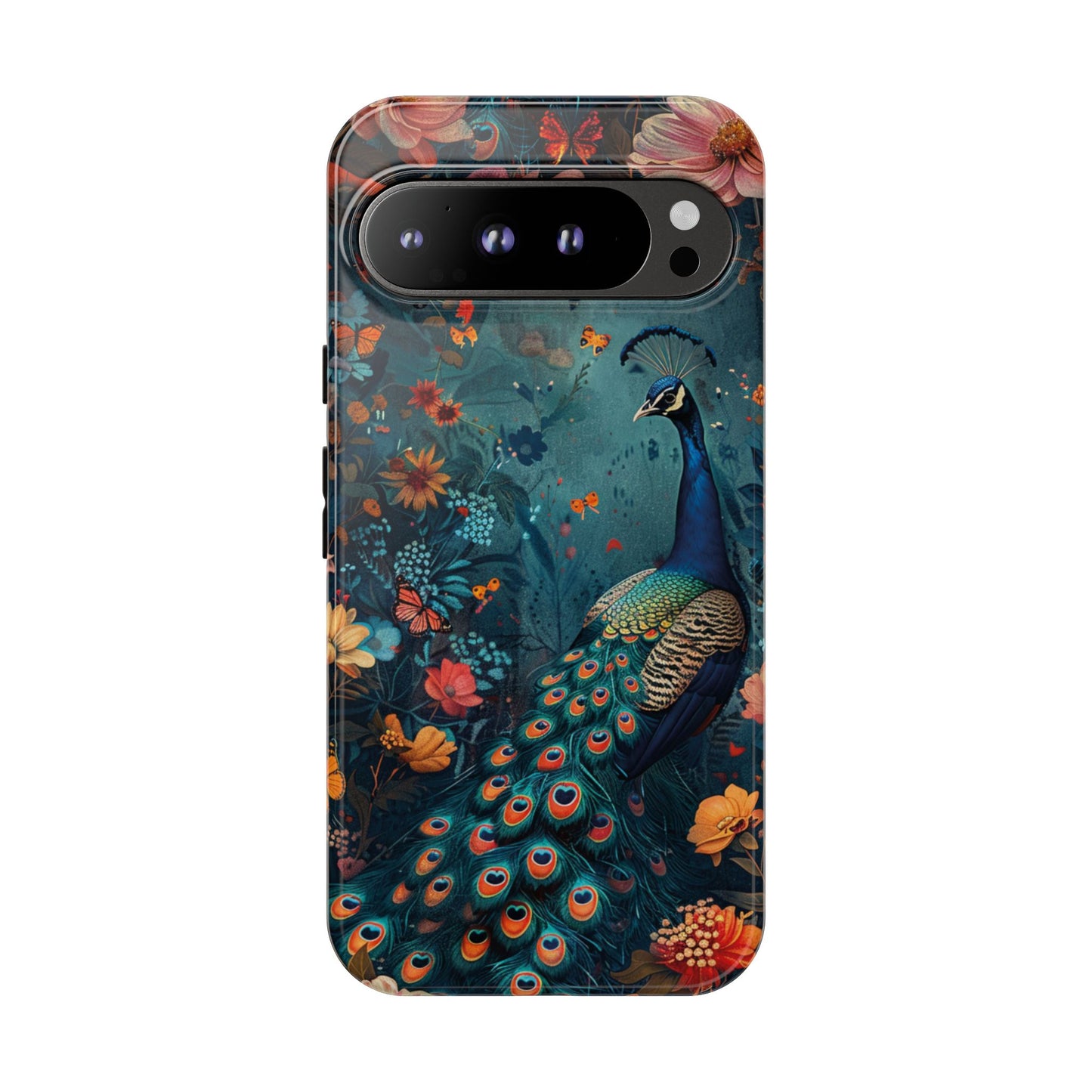 Floral Peacock Birds Phone Case – Cute & Protective Cover for iPhone, Samsung & Google Pixel