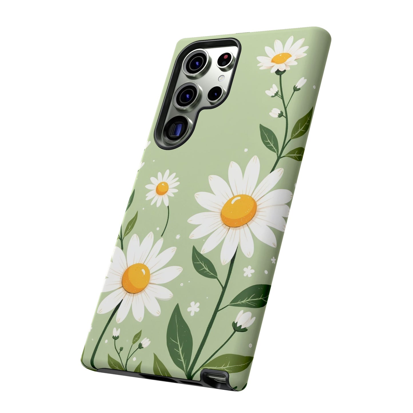 Green Floral Case, Daisy Pattern Design, Iphone Case Design, Perfect Gift For Her