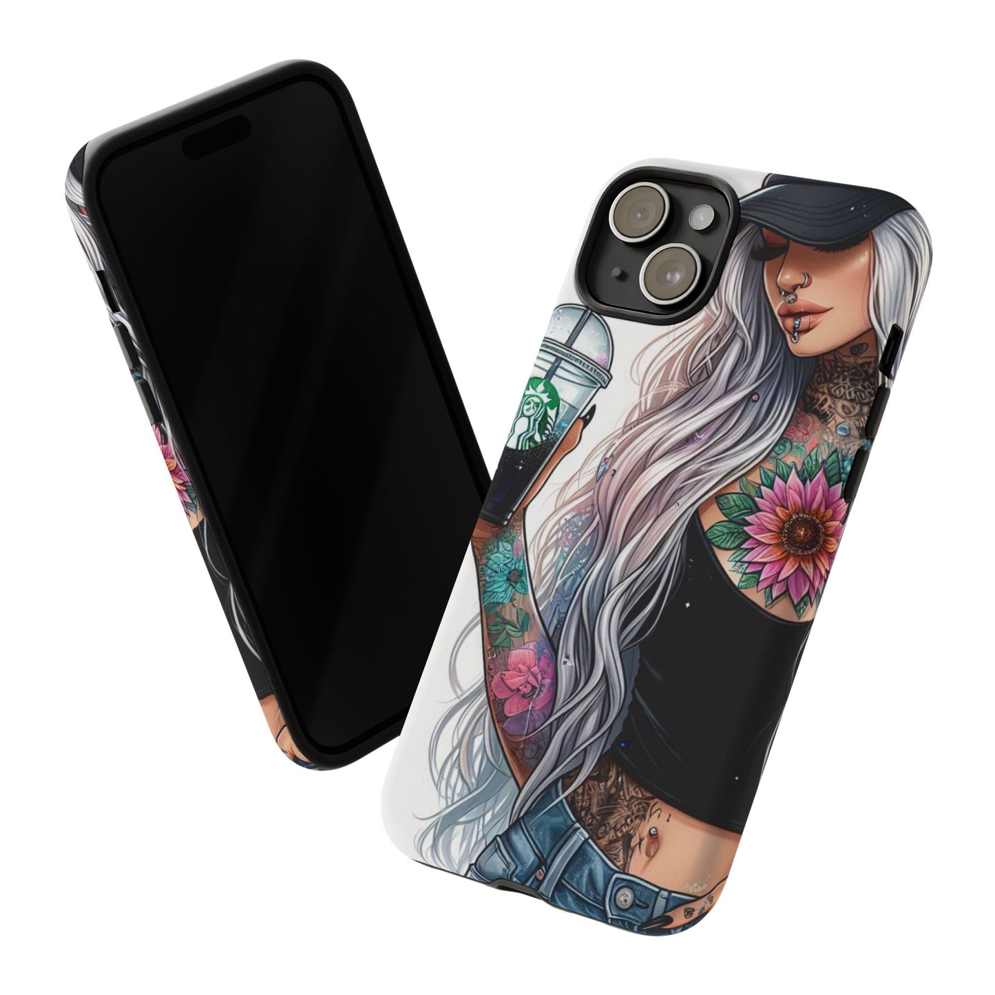 Tattooed Coffee Queen – Edgy Urban Aesthetic Mobile Cover