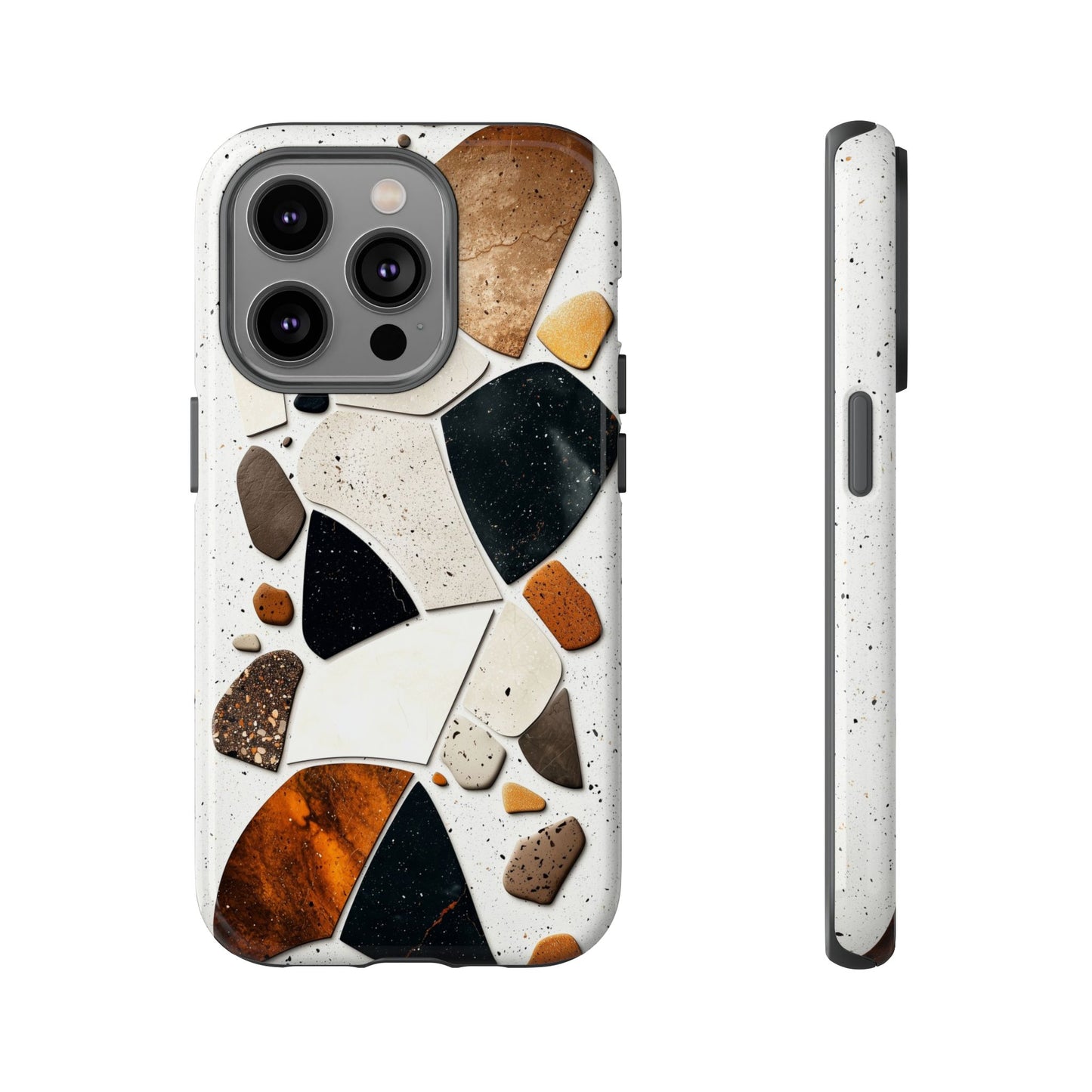 Earthy Terrazzo Abstract Phone Case β Natural & Bold for iPhone, google Pixel & Samsung