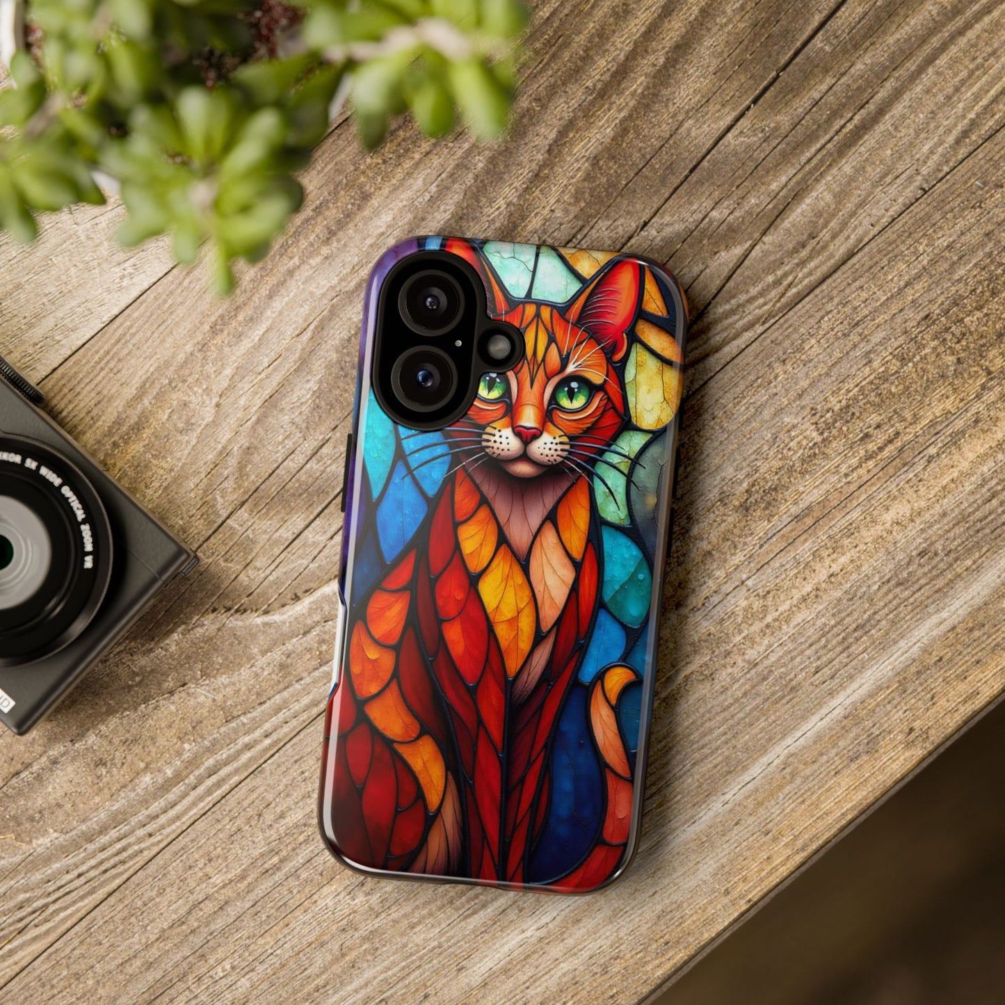 Geometric Cat: Colorful Abstract Portrait