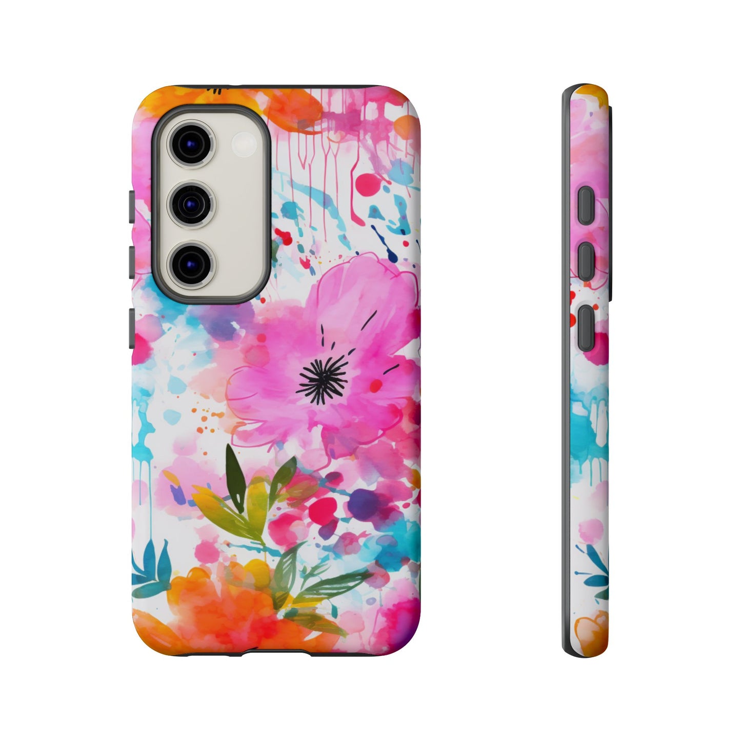 Vibrant Watercolor Floral Phone Case – Artistic & Colorful Design
