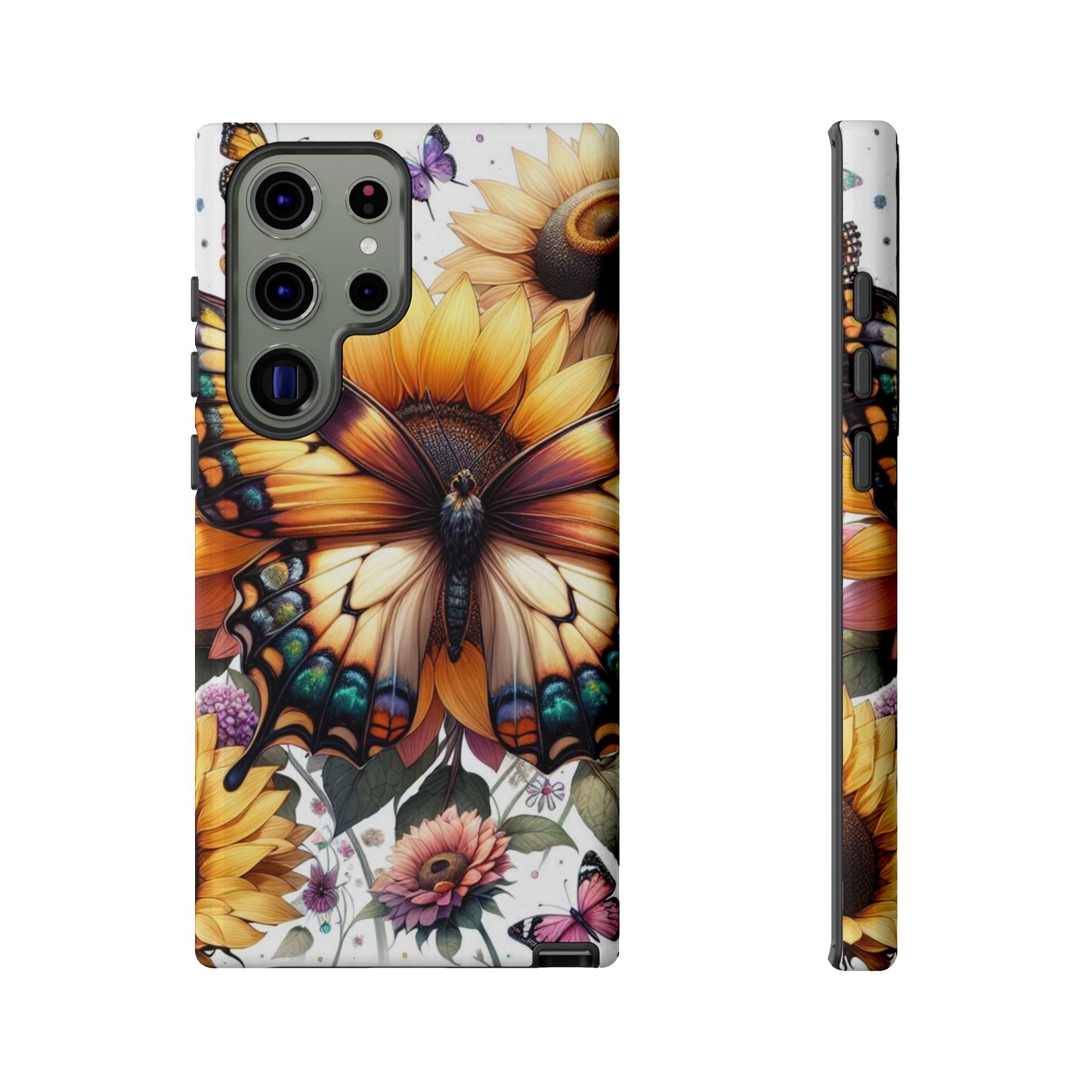 Golden Wings – Sunflower & Butterfly Wonderland Mobile Cover