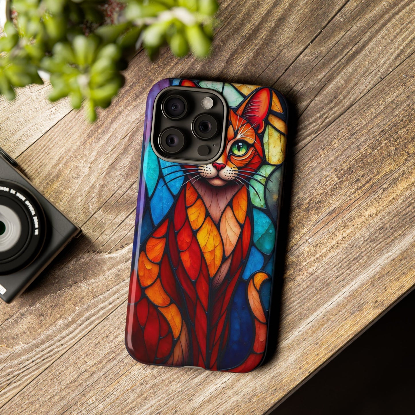 Geometric Cat: Colorful Abstract Portrait