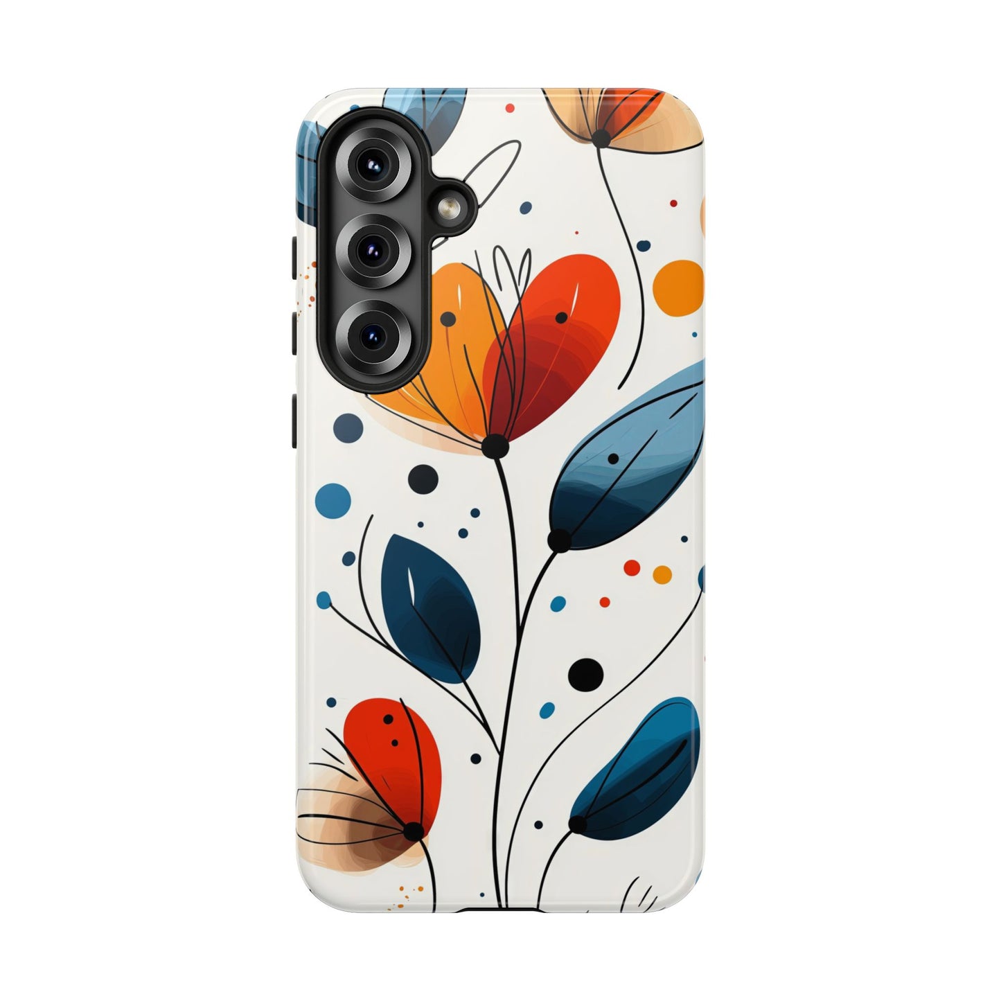 Floral Phone Case for iPhone, Samsung & Pixel | Abstract Colorful Flower Design | Vibrant Botanical Protective Cover