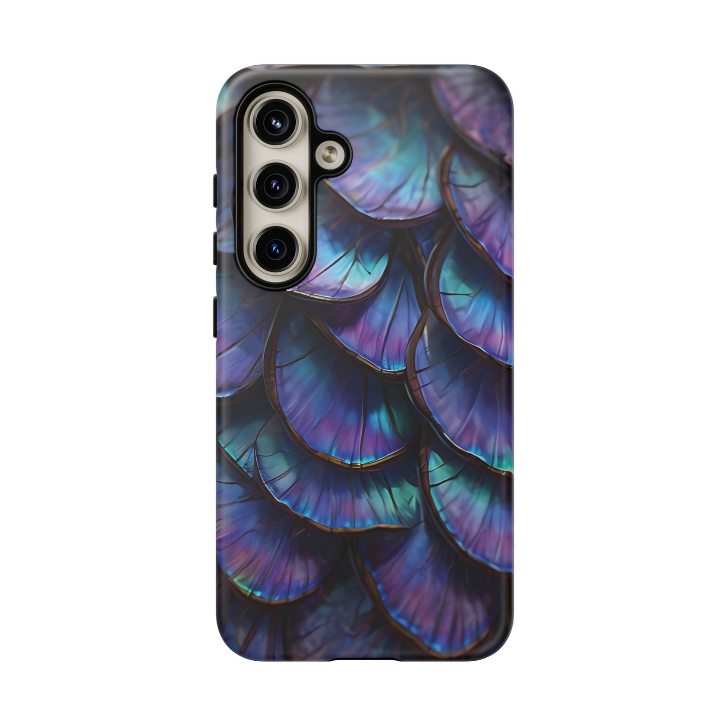 Abstract Macro Shot of Iridescent Butterfly Fish Scales Phone Case Design