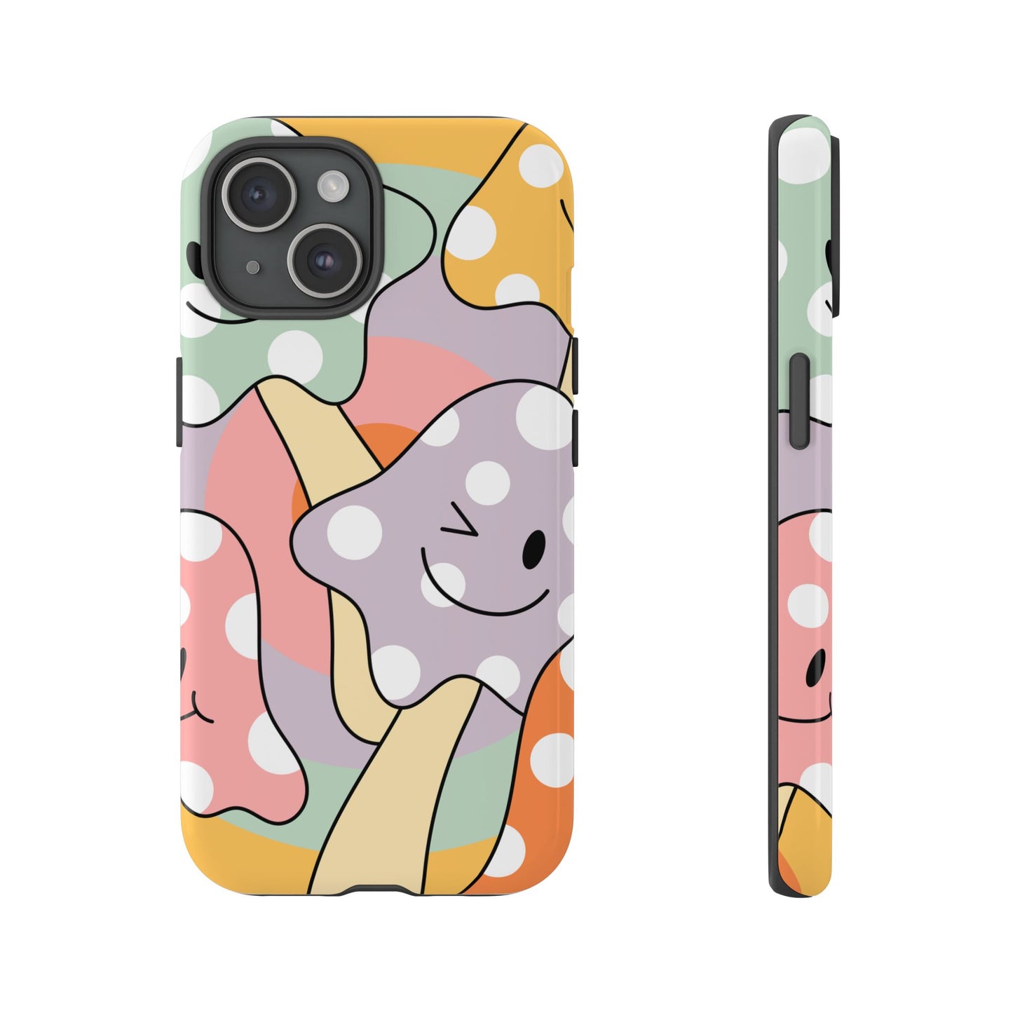 Retro Smiley Mushroom Phone Case β Cute 70s Aesthetic for iPhone, Samsung & Google Pixel
