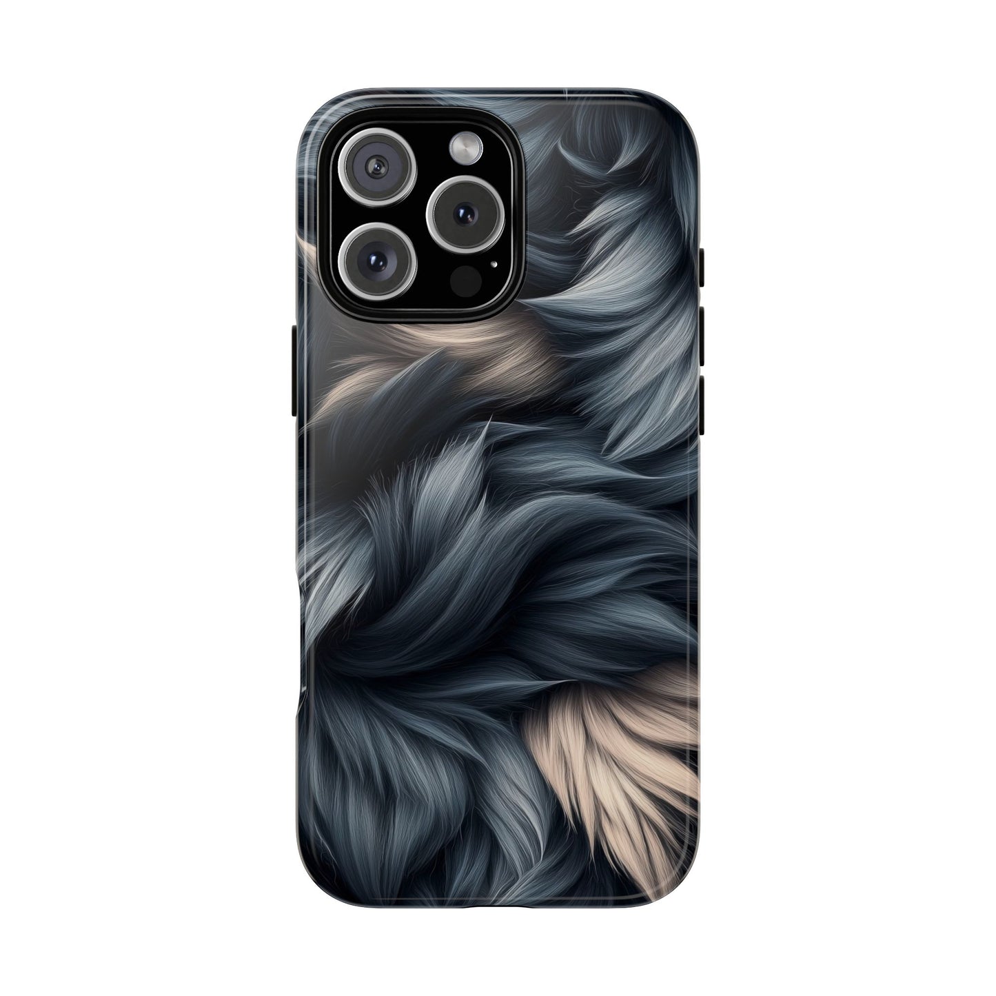 Midnight Wolf β Deep Silver & Purple Fur Phone Case for iPhone, Pixel & Samsung