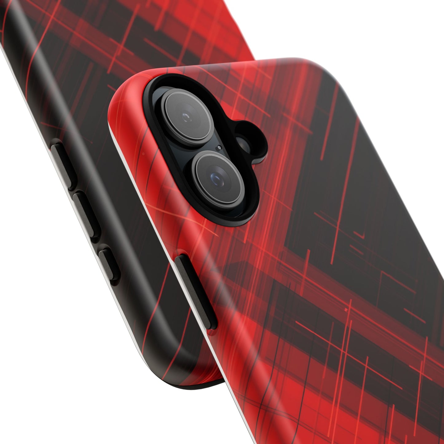 Abstract Red and Black Geometric Pattern