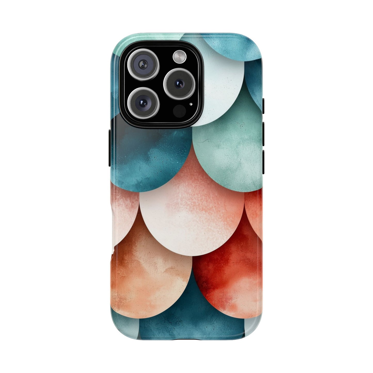 Pastel Scales – Elegant Watercolor Fish Scale Phone Case for iPhone, Pixel & Samsung