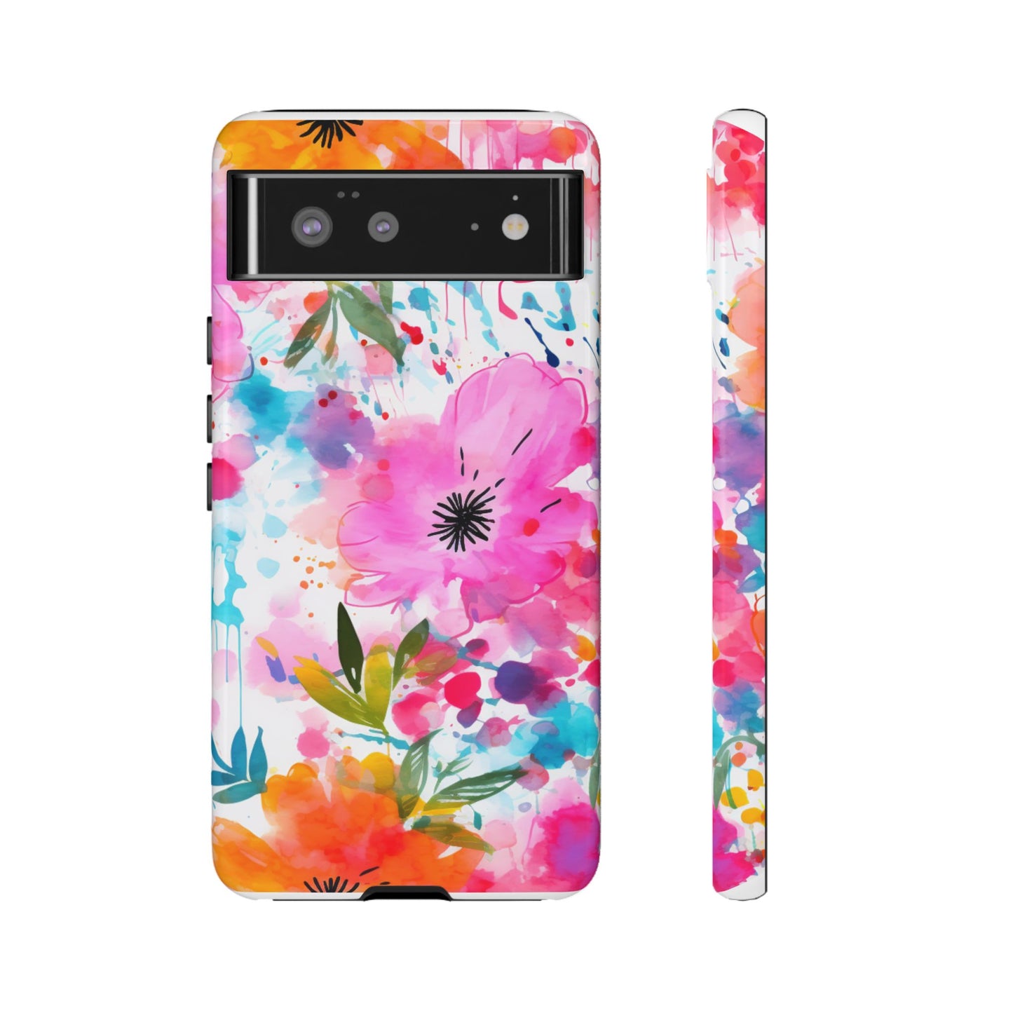 Vibrant Watercolor Floral Phone Case – Artistic & Colorful Design
