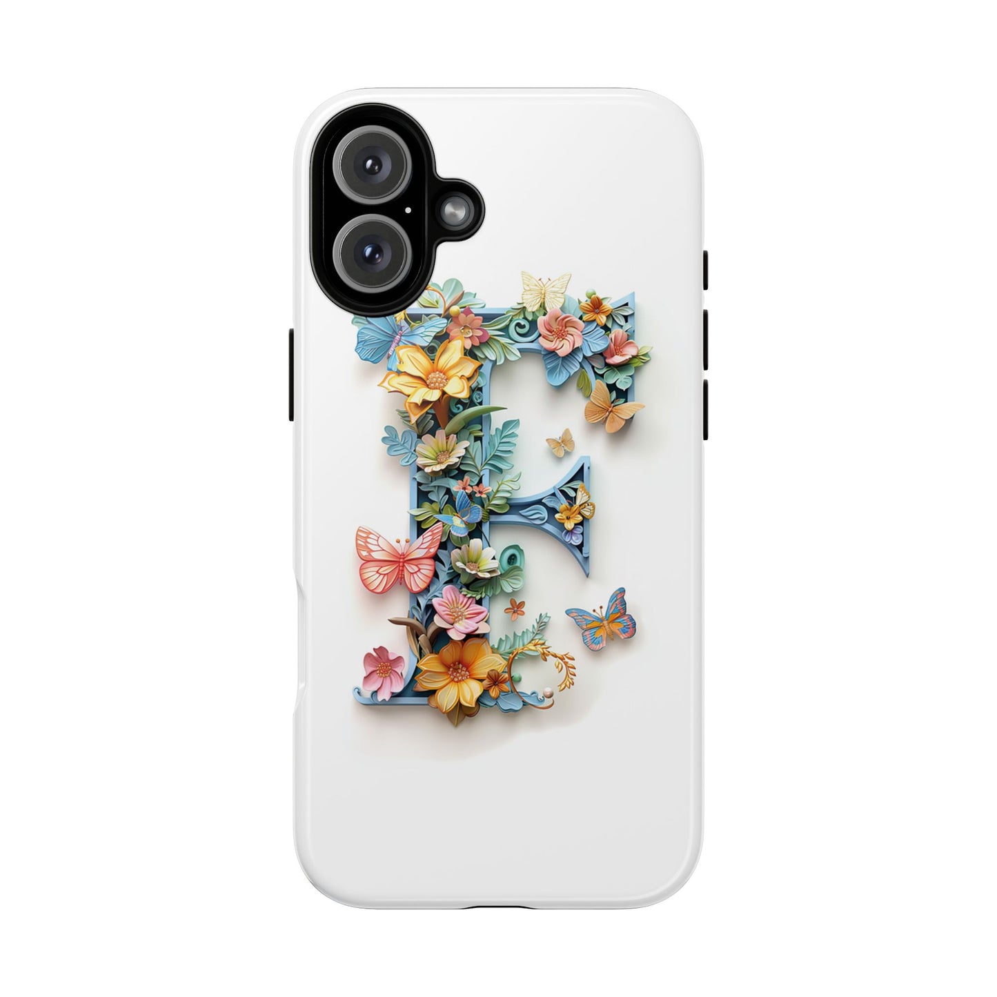Floral Letter F Phone Case β Personalized Aesthetic Cover for iPhone, Samsung & Google Pixel