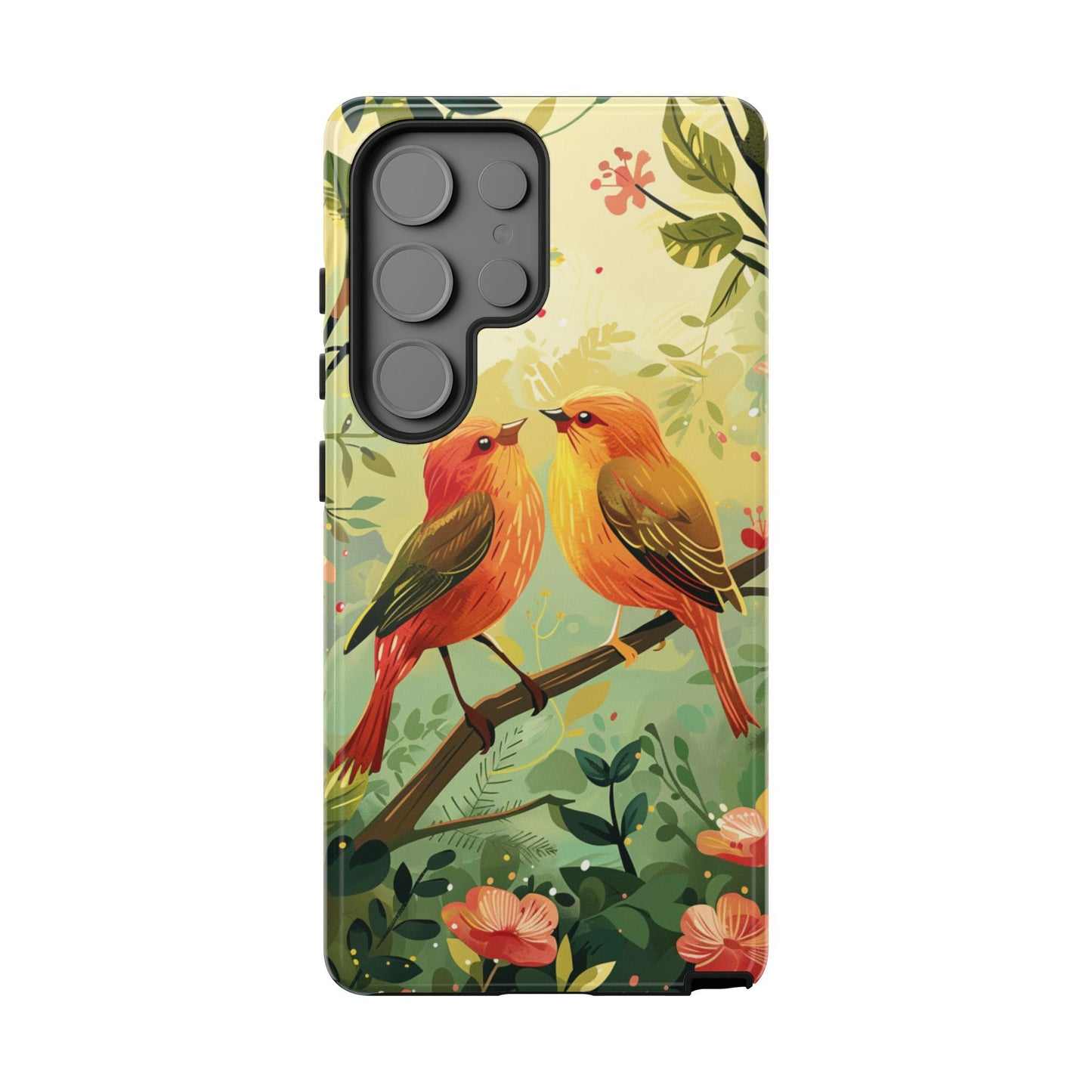 Floral Birds Phone Case β Elegant Nature-Inspired Design for iPhone, Samsung & Google Pixel