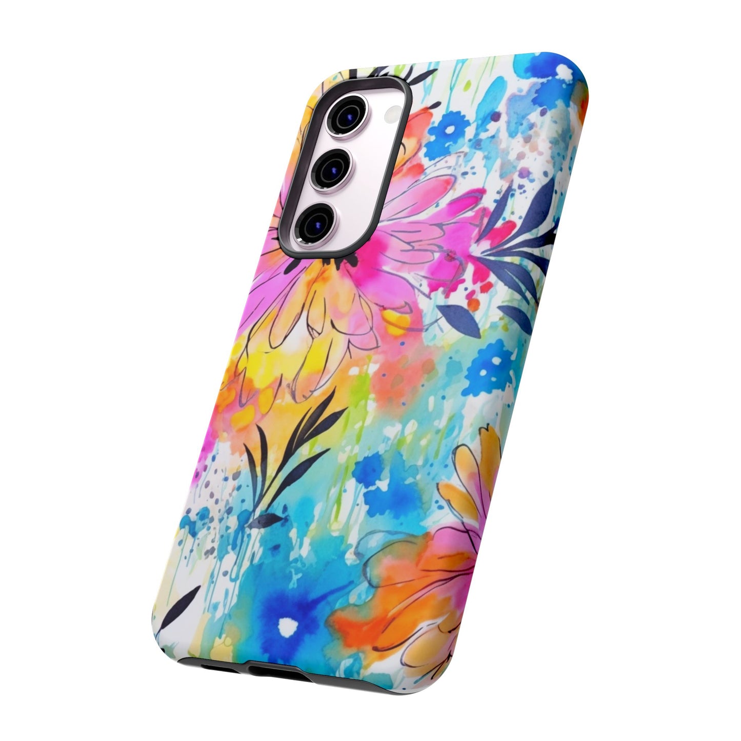 Abstract Watercolor Bloom Phone Case – Expressive & Vibrant