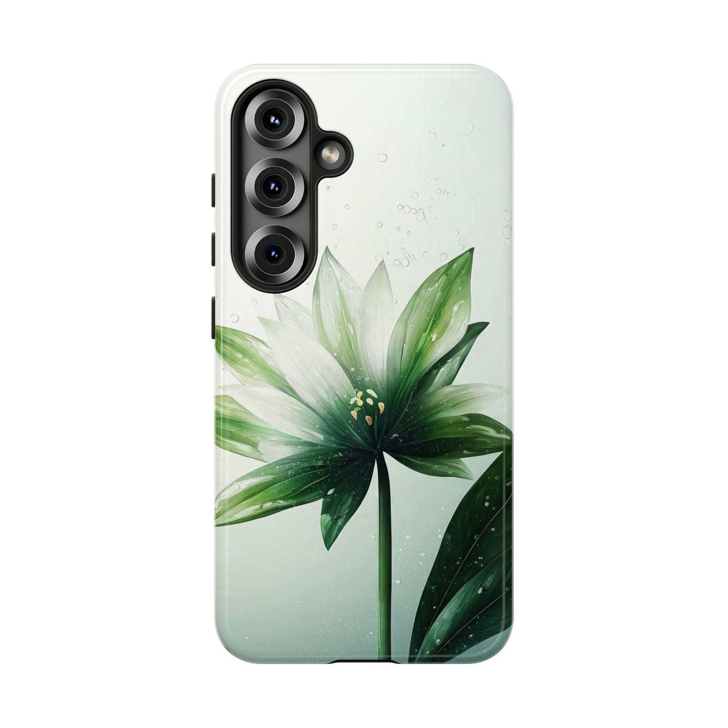 Dew Kissed Green Lotus Phone Case | Refreshing Botanical Design for iPhone, Pixel & Samsung