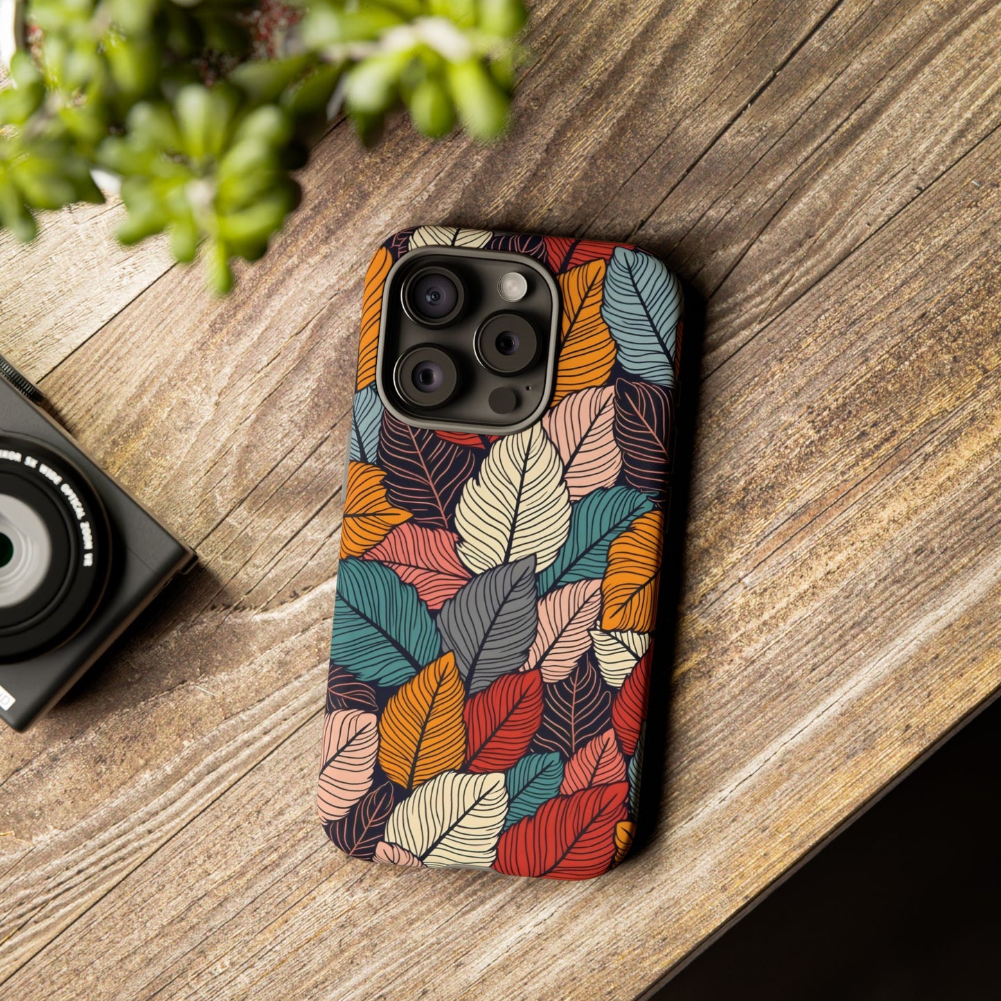 Colorful Abstract Leaves Pattern Design