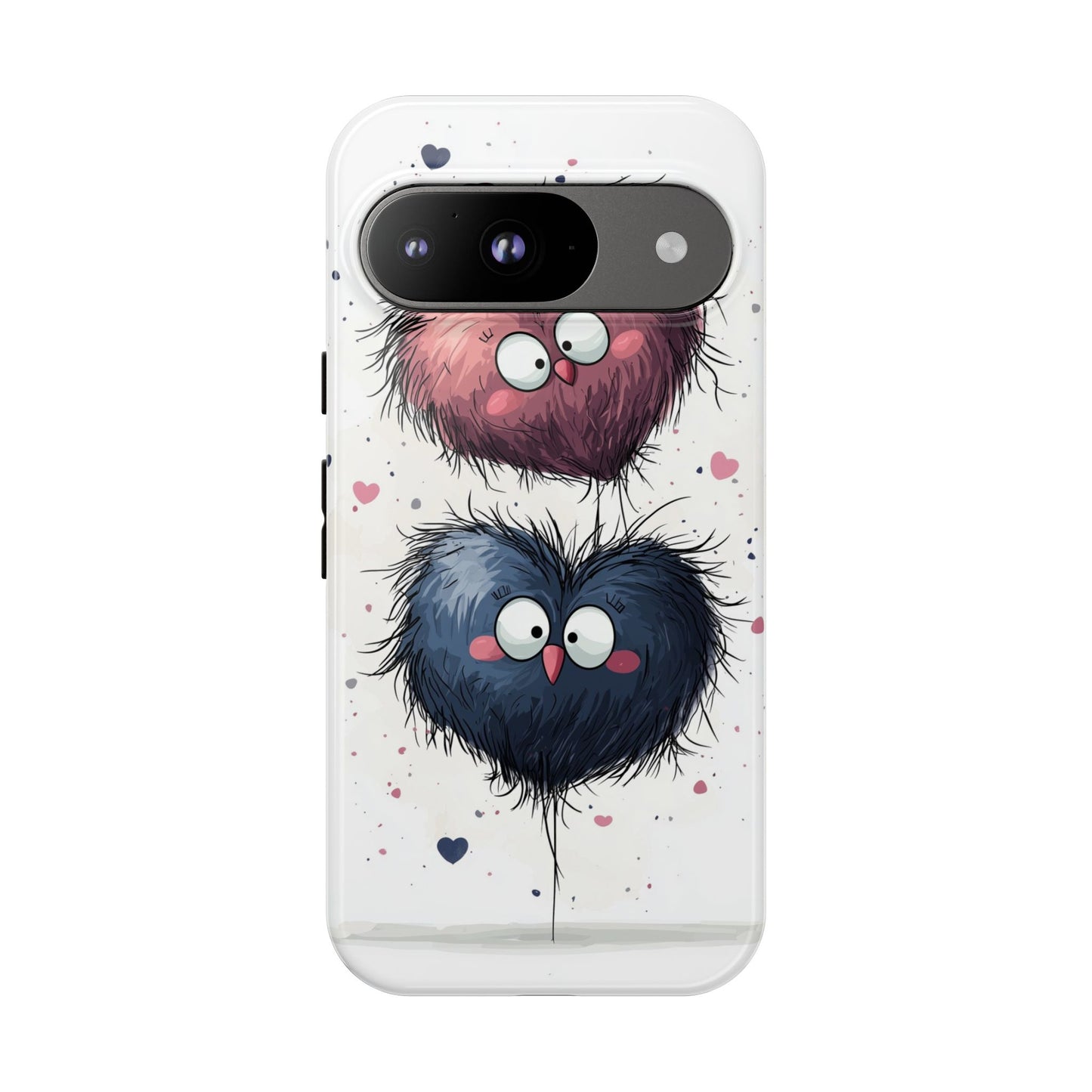 Fluffy Love Duo - Cute Anime Phone Case for iPhone, Samsung, Google Pixel