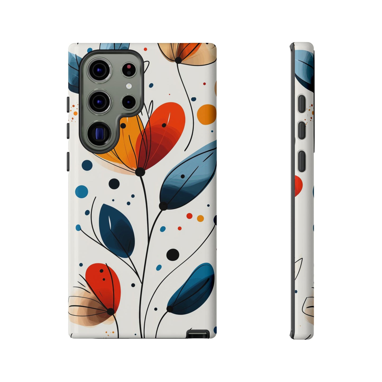 Floral Phone Case for iPhone, Samsung & Pixel | Abstract Colorful Flower Design | Vibrant Botanical Protective Cover
