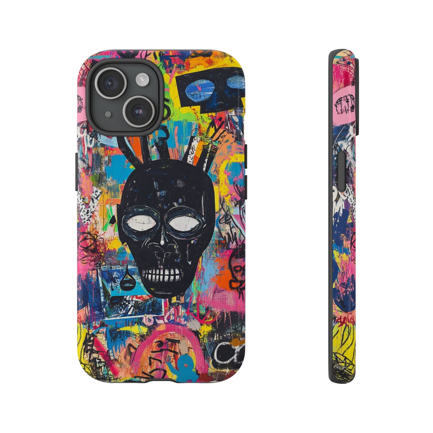 Street Art Phone Case – Basquiat-Inspired Phone Cover– Bold, Graffiti-Inspired Cover - iPhone, Samsung & Google Pixel Cover - Artistic Painting Case, Art Lover Gift