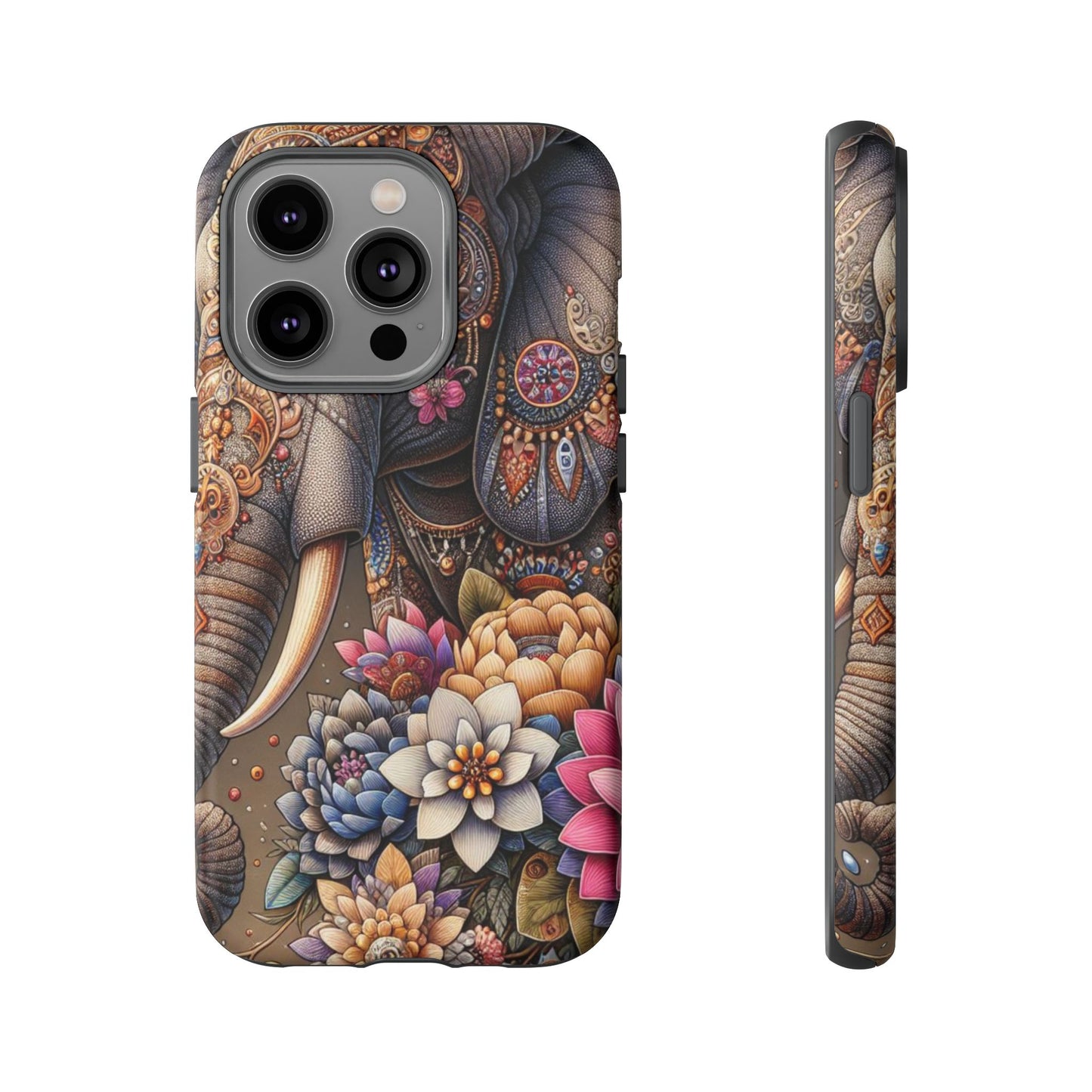 Royal Ornate Elephant Mobile Cover – Luxurious Bohemian Art