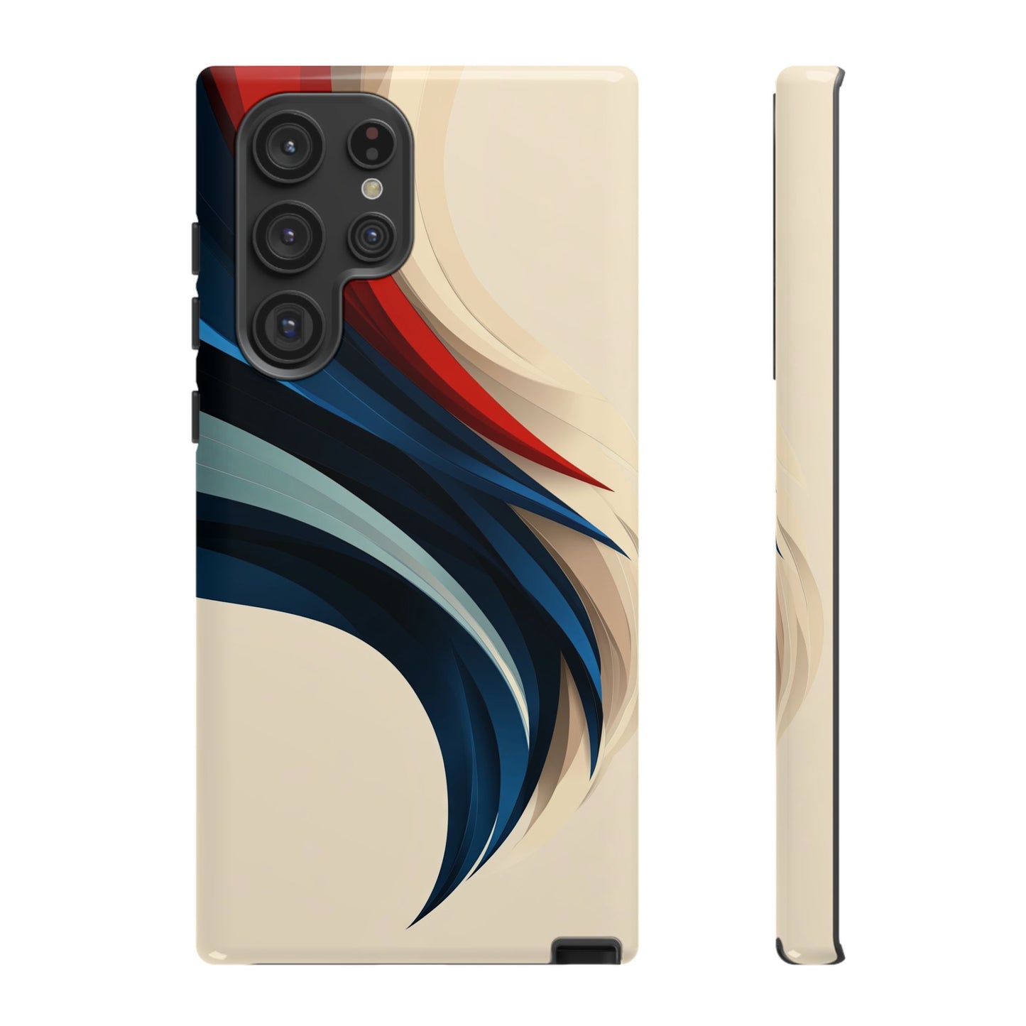 Crimson Flow – Abstract Motion Phone Case for iPhone, Samsung & Pixel