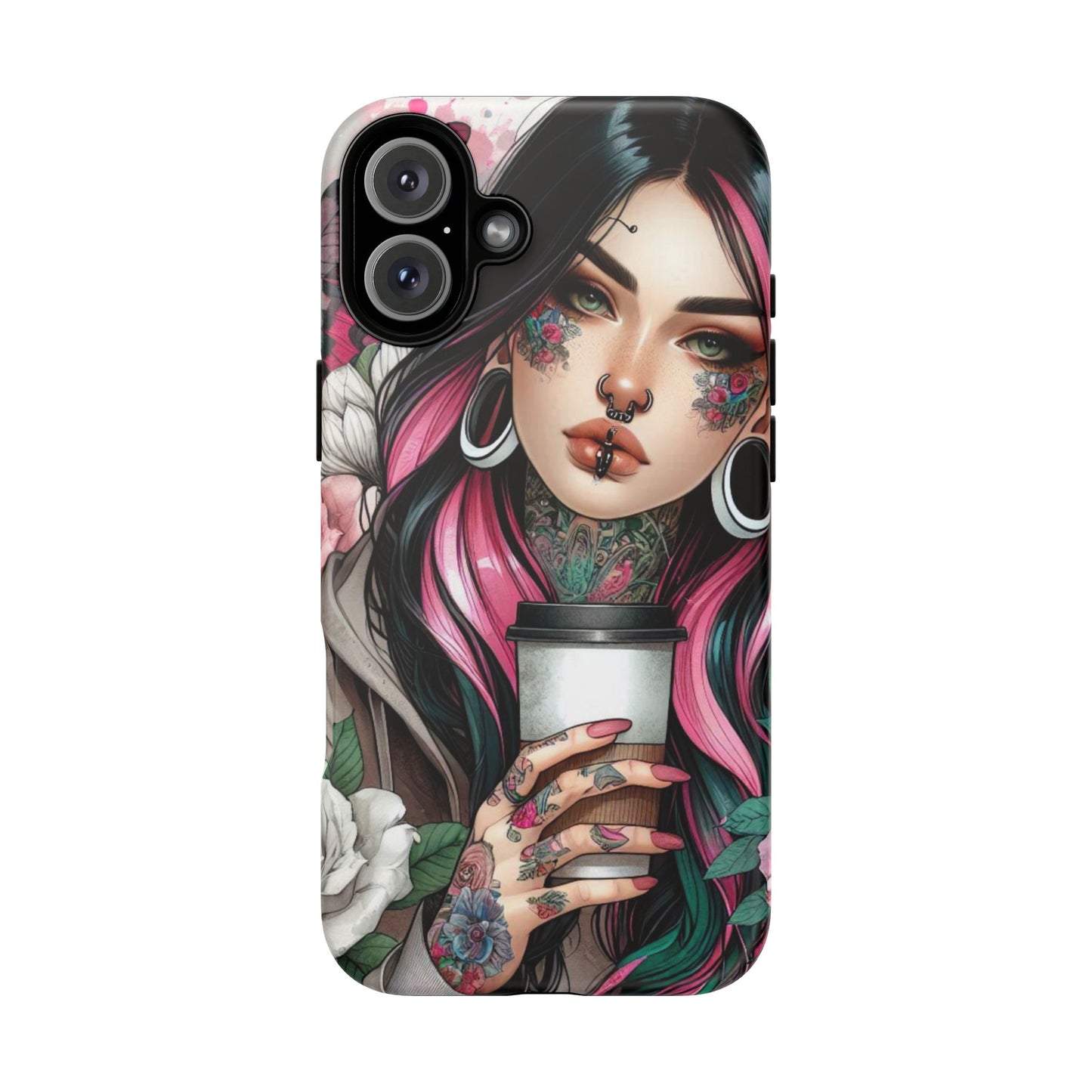 Tattooed Coffee Lover Art Mobile Case