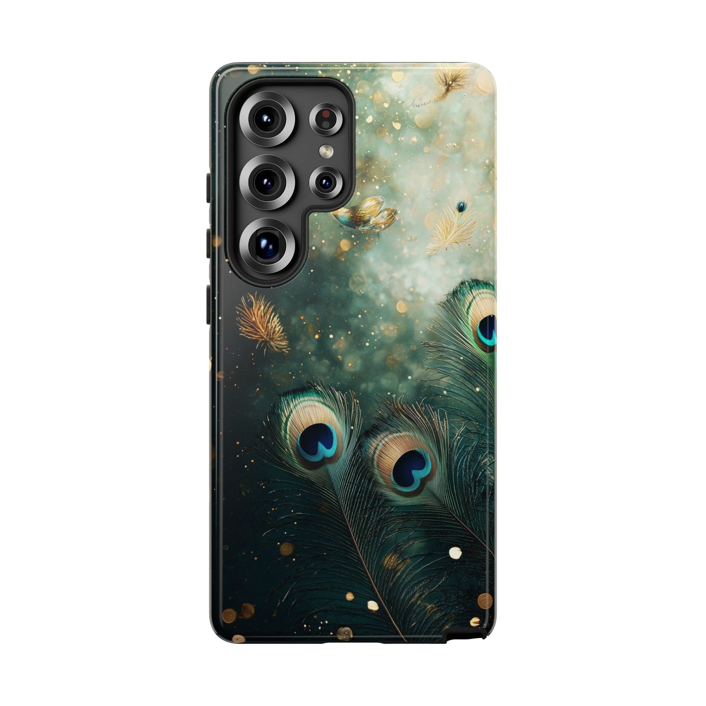 Iridescent Peacock Feather Luxe Phone Case for iPhone, Samsung & Google Pixel