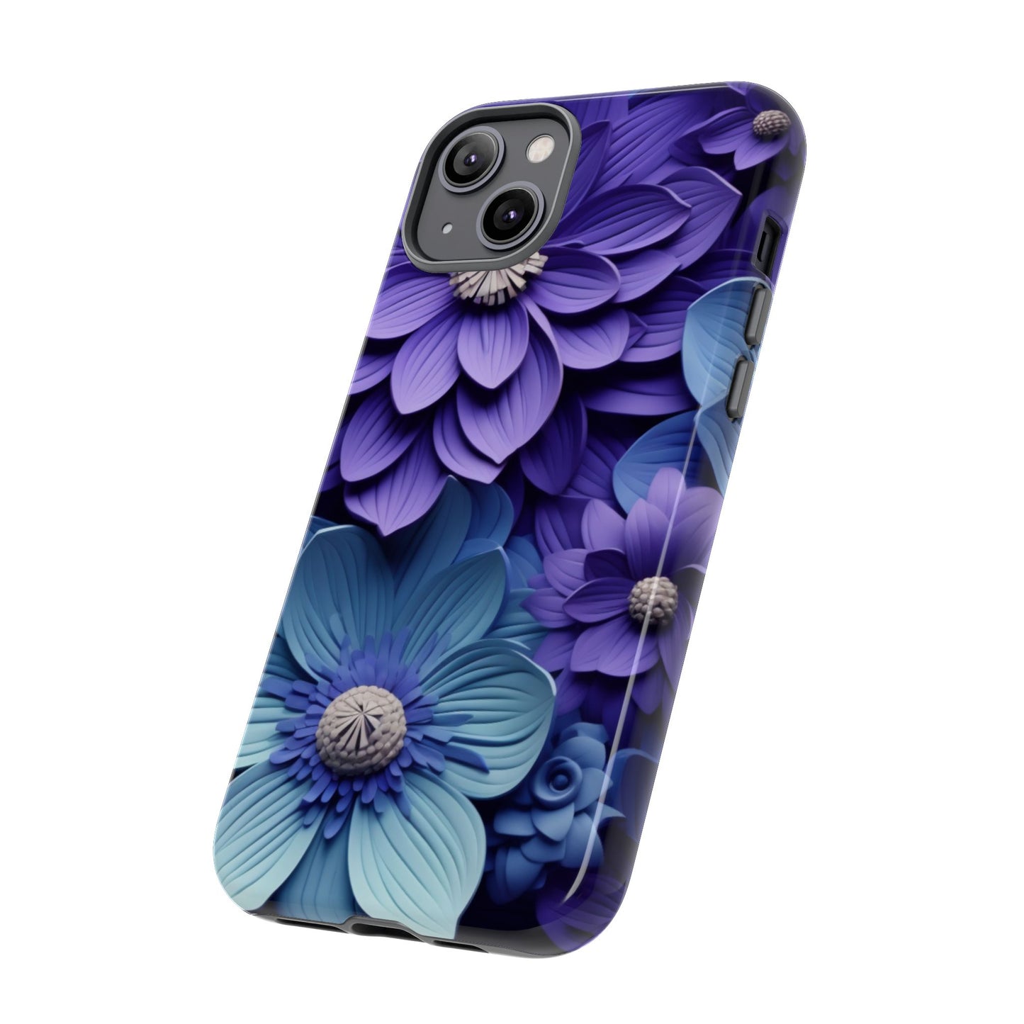 Royal Blue Floral Phone Case – Elegant & Luxurious Design