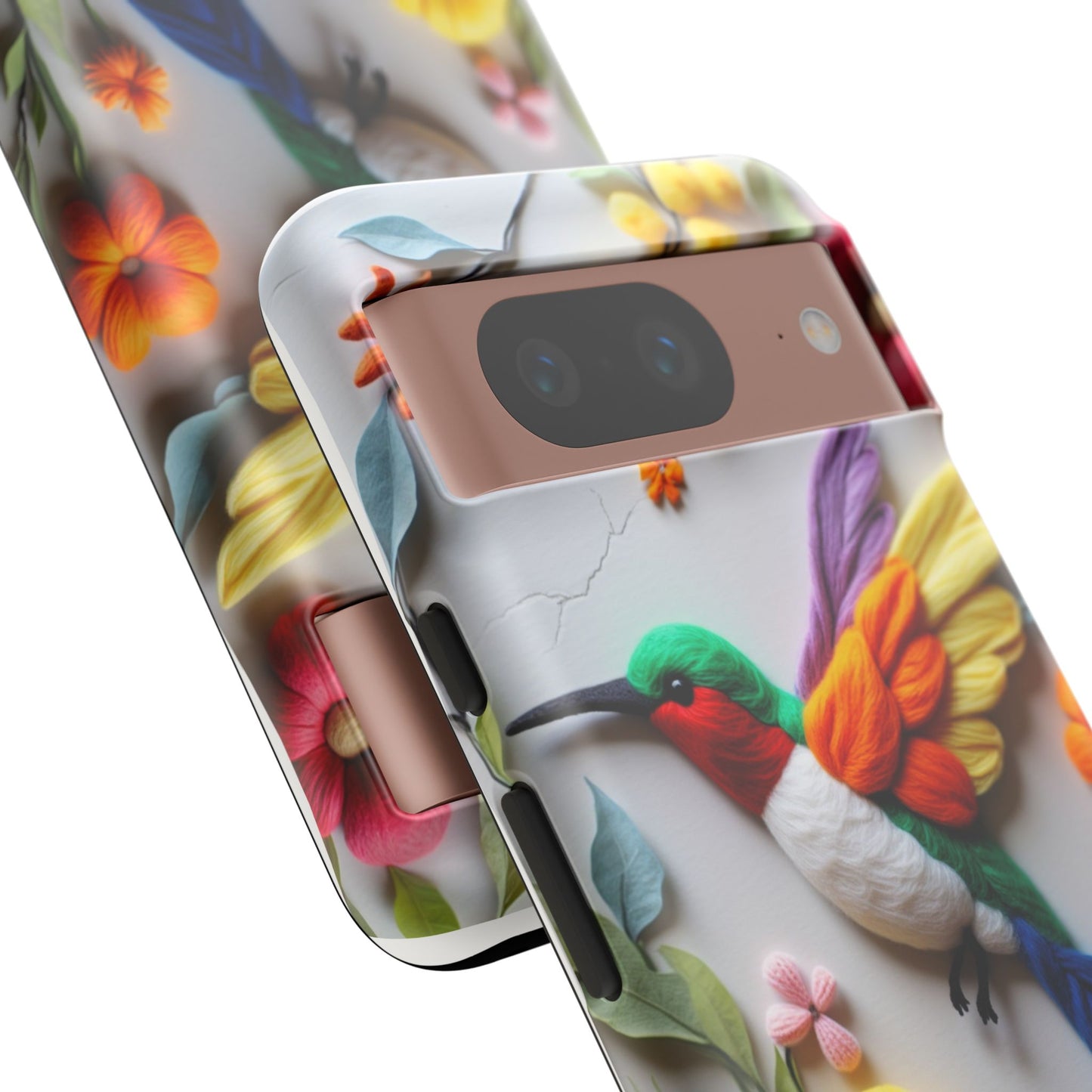 Elegant Hummingbird with Floral Mosaic Design | Nature's Artistic Vibes | Pixel 8 pro