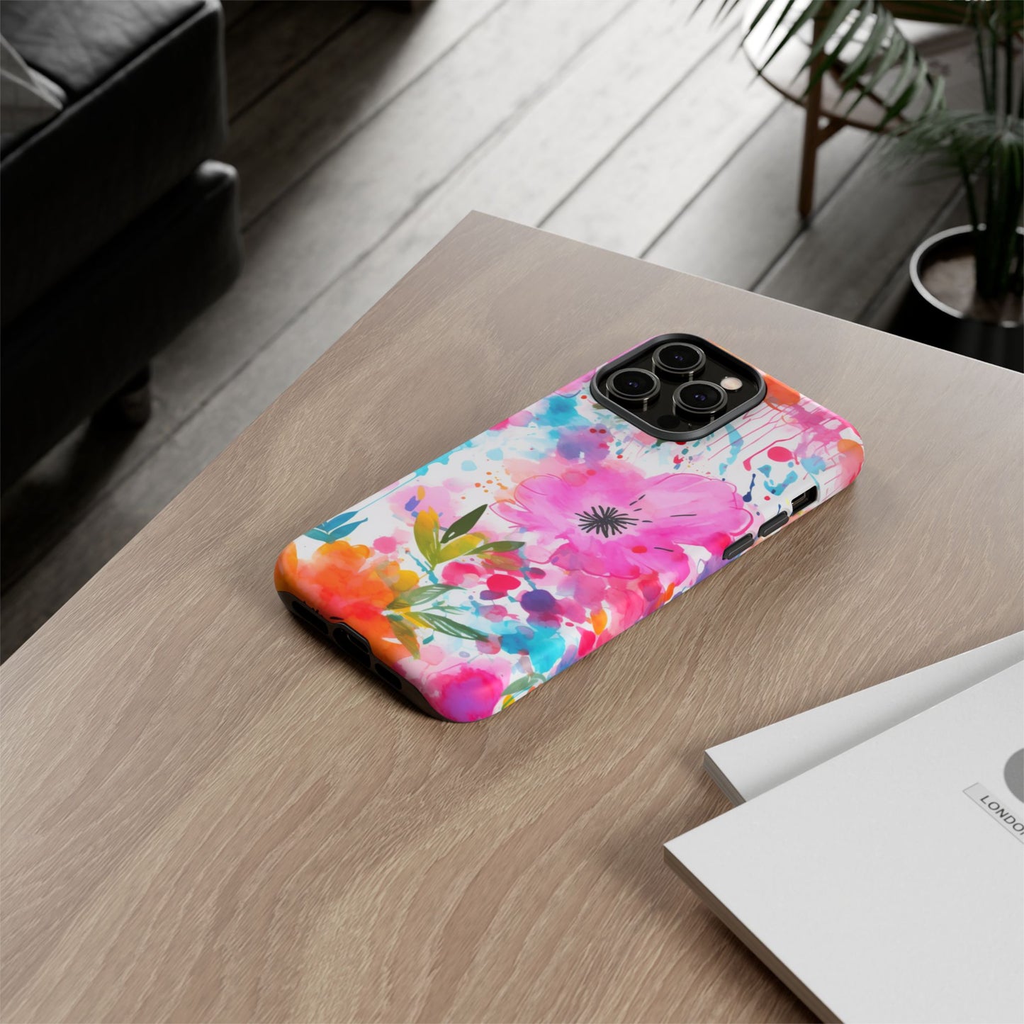 Vibrant Watercolor Floral Phone Case – Artistic & Colorful Design