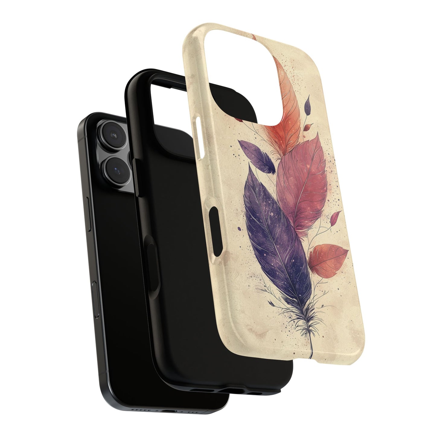 Boho Feather Bloom Phone Case for iPhone, Pixel & Samsung